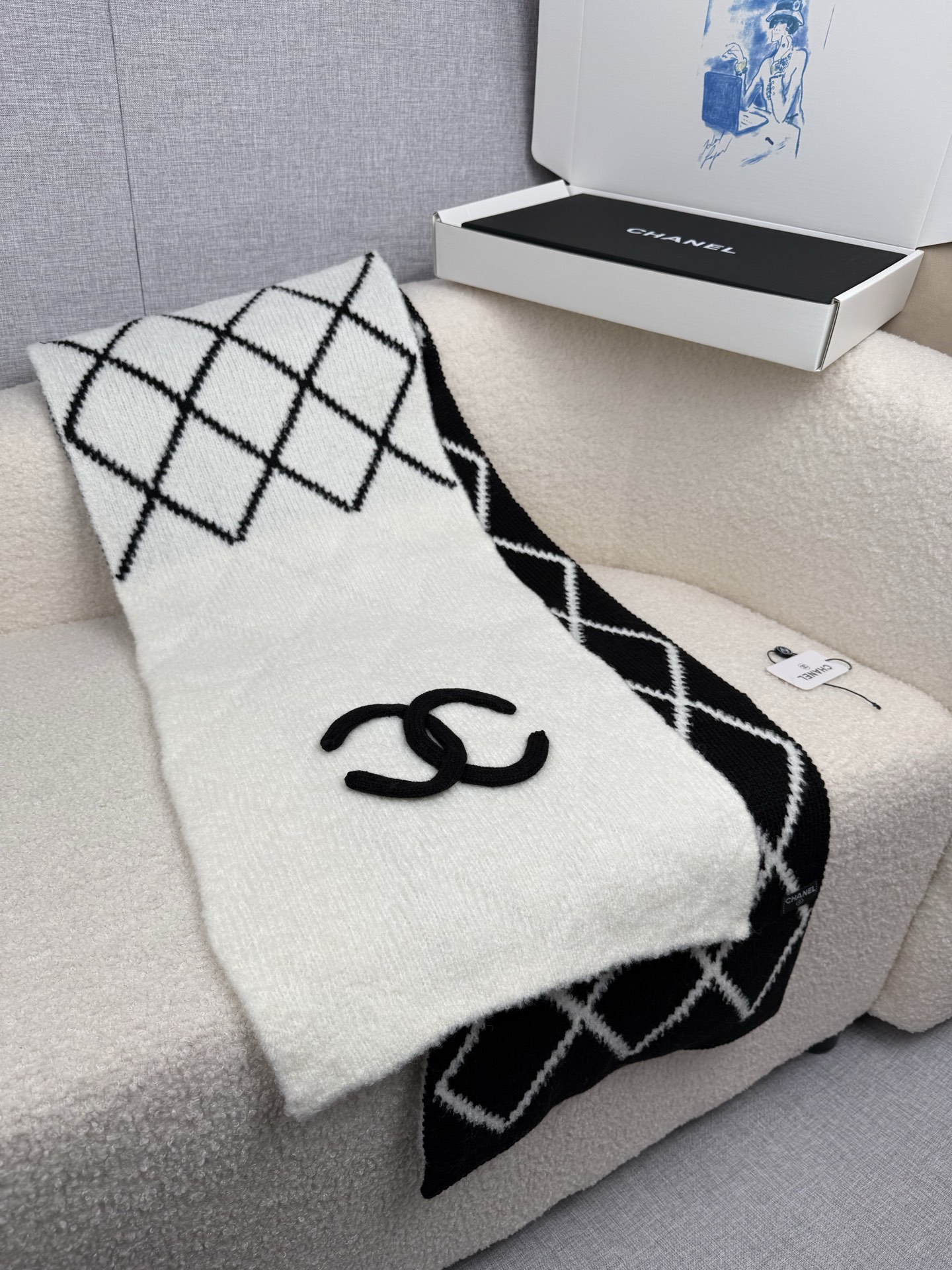 Cheap Chanel Scarf in 218120, $55 USD- [IB218120] - Replica Chanel Scarf