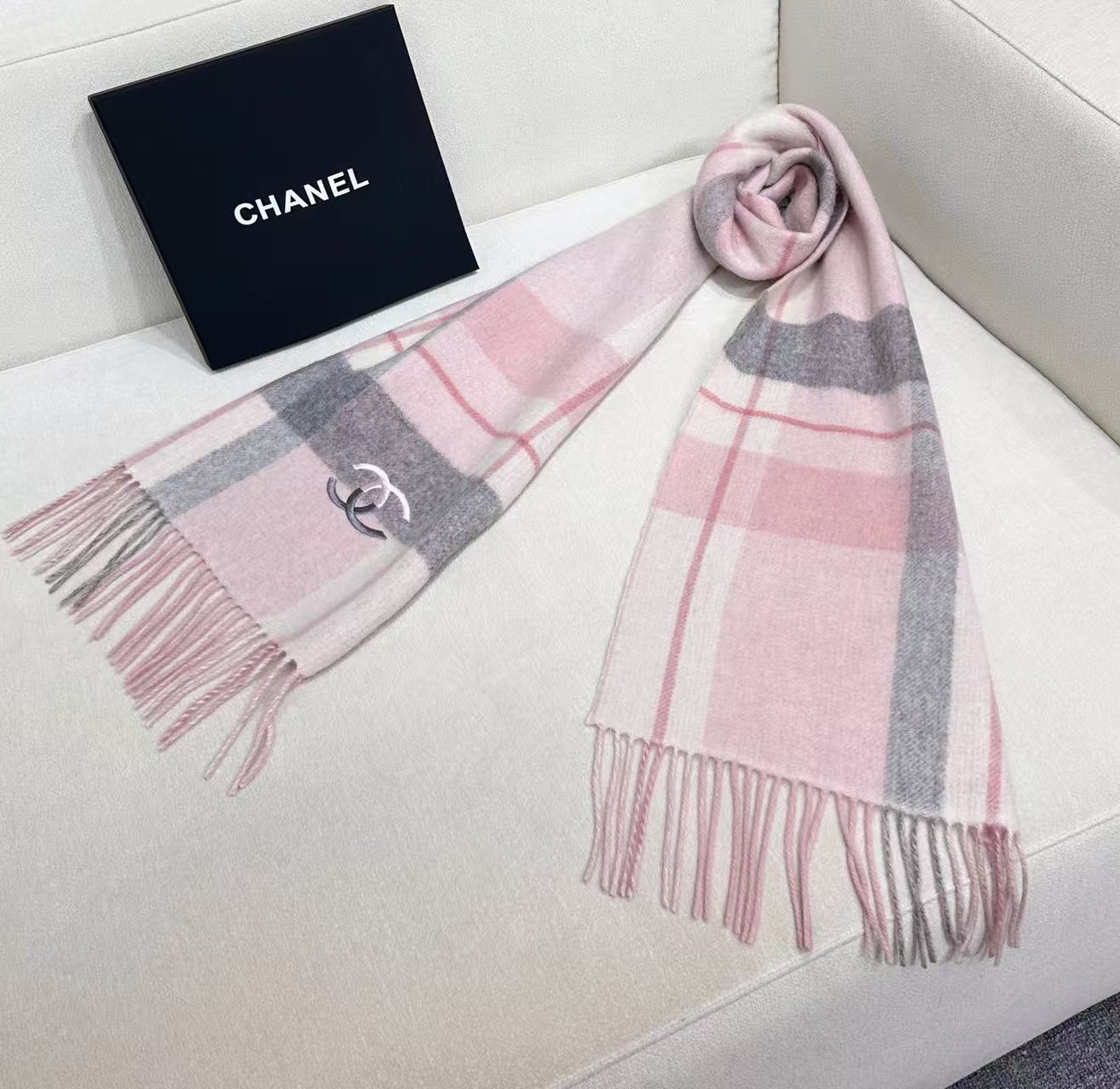 Cheap Chanel Scarf in 218124, $55 USD- [IB218124] - Replica Chanel Scarf