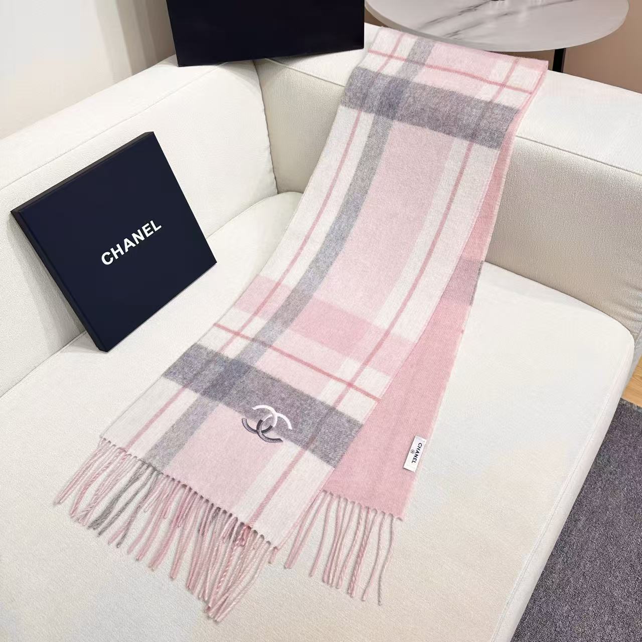 Cheap Chanel Scarf in 218124, $55 USD- [IB218124] - Replica Chanel Scarf