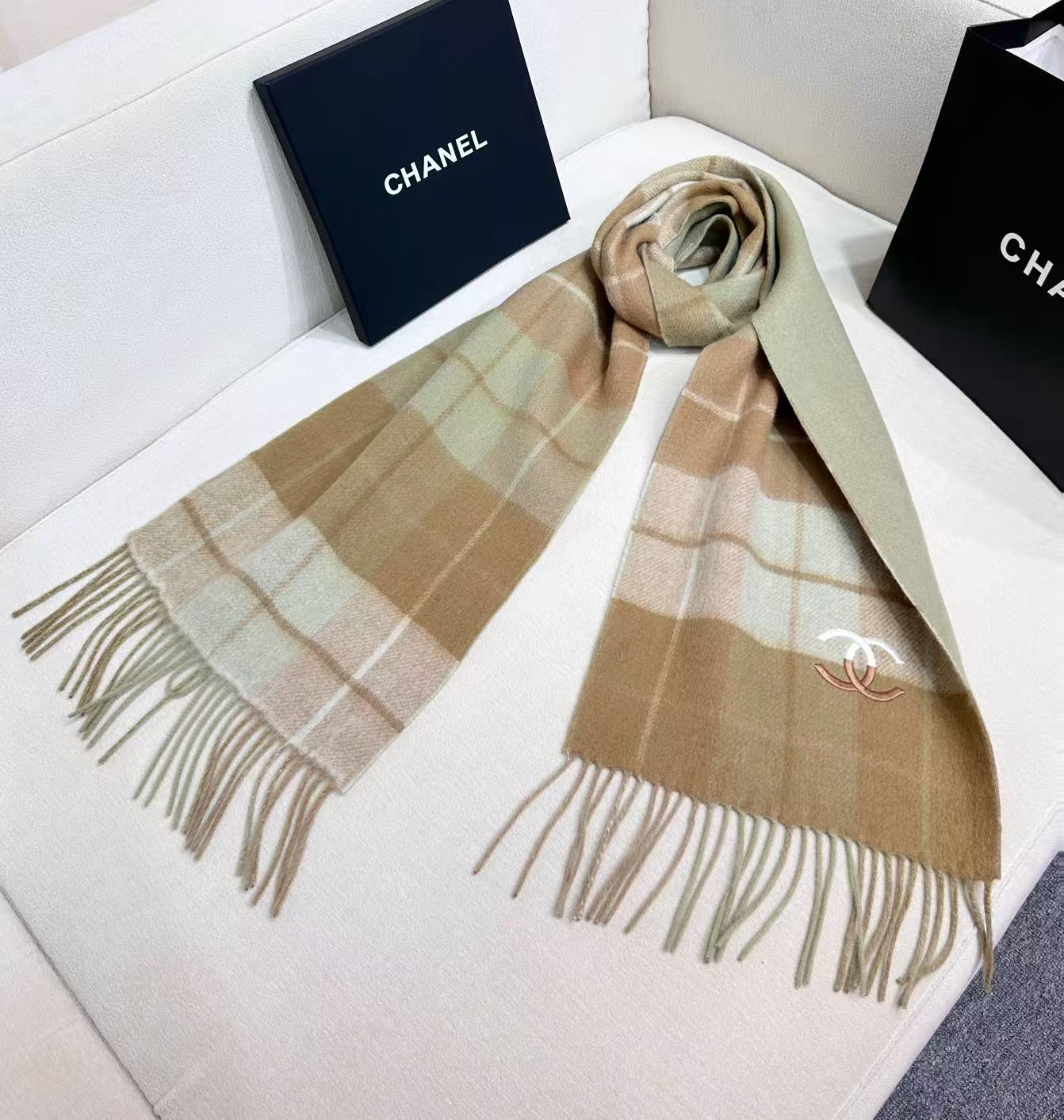 Cheap Chanel Scarf in 218125, $55 USD- [IB218125] - Replica Chanel Scarf
