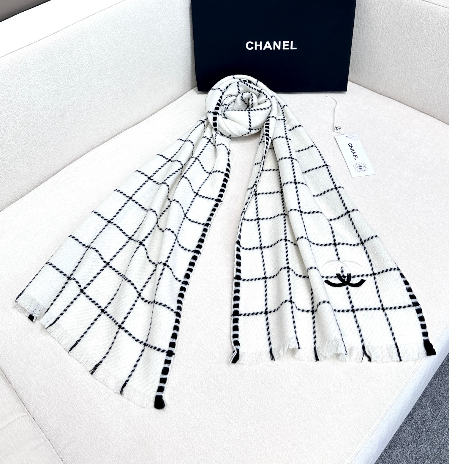 Cheap Chanel Scarf in 218130, $55 USD- [IB218130] - Replica Chanel Scarf