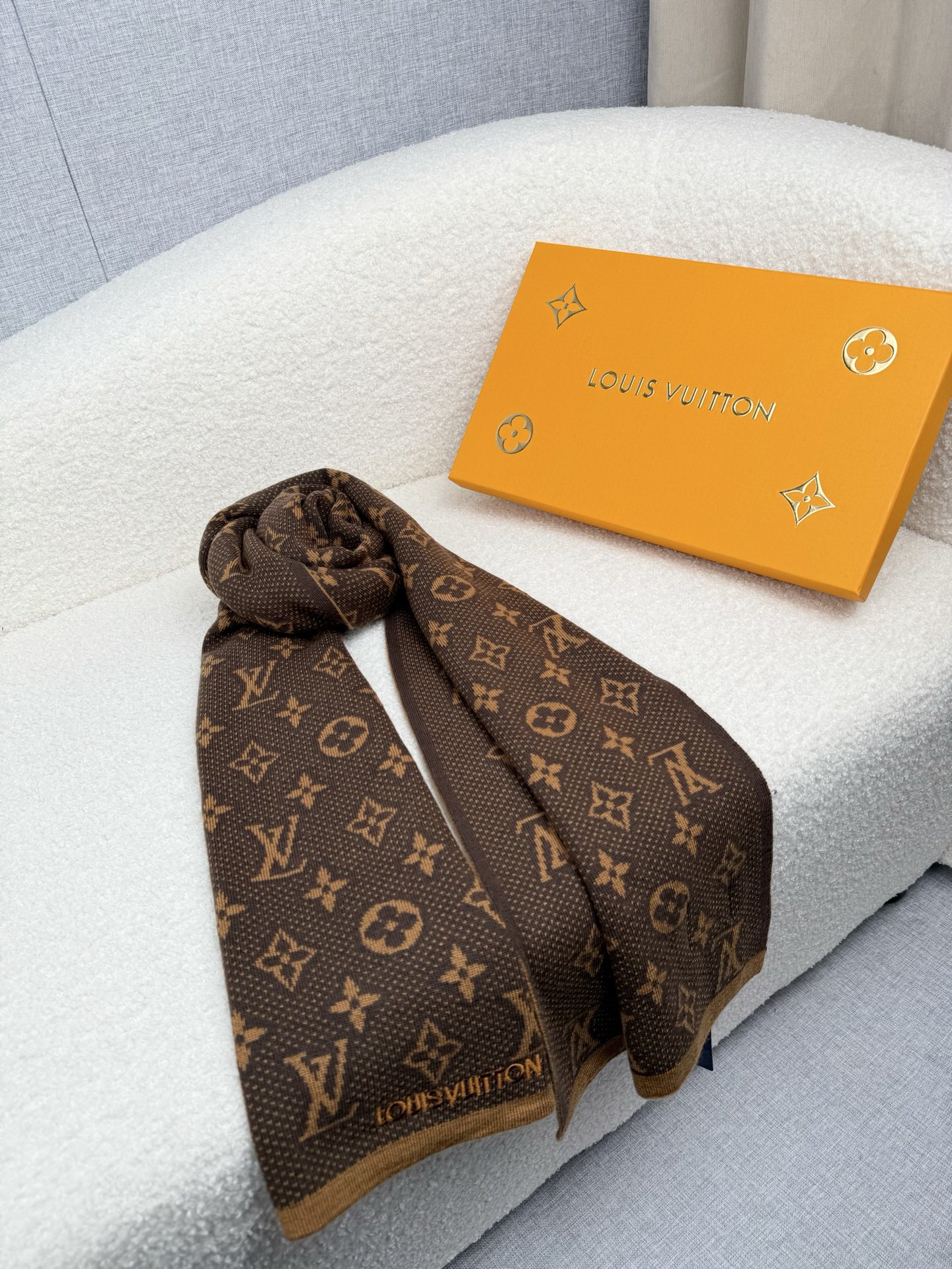 Cheap Louis Vuitton Scarf for Men in 218158, $55 USD- [IB218158] - Replica Louis Vuitton Scarf for Men