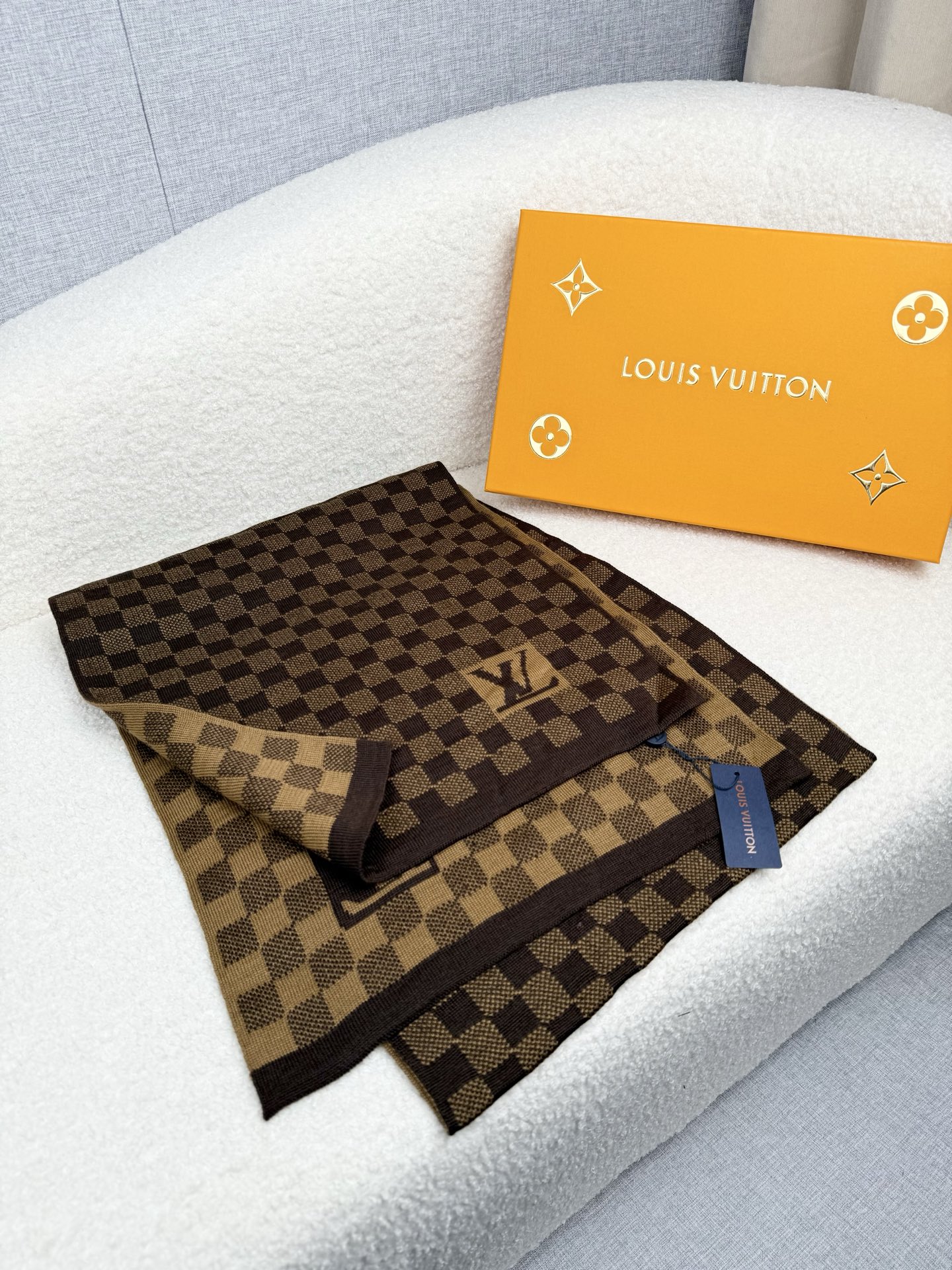 Cheap Louis Vuitton Scarf for Men in 218166, $55 USD- [IB218166] - Replica Louis Vuitton Scarf for Men