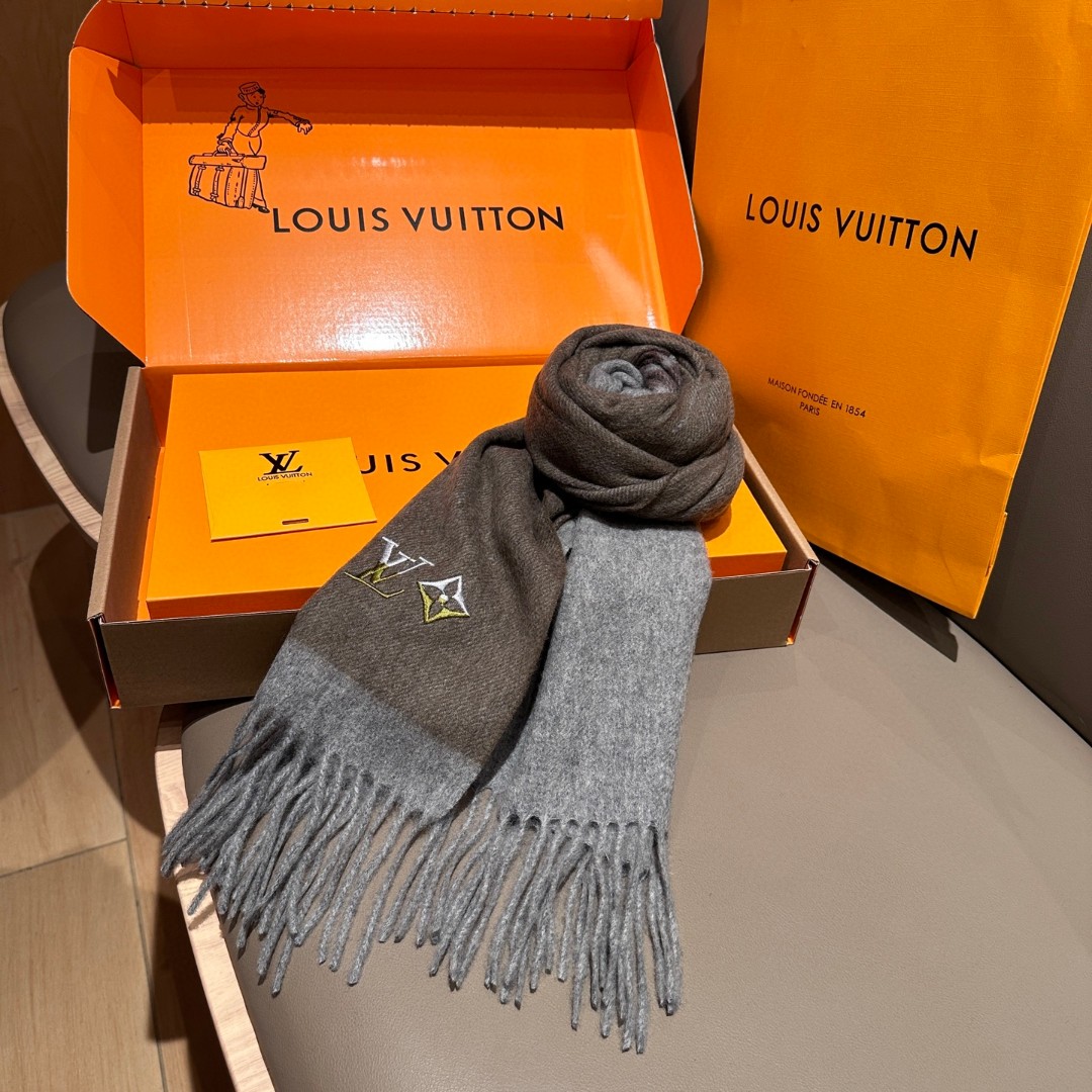 Cheap Louis Vuitton Cashmere Scarf in 218194, $55 USD- [IB218194] - Replica Louis Vuitton Cashmere Scarf