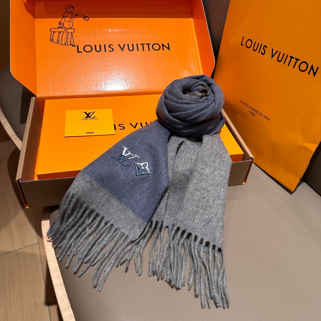 Cheap Louis Vuitton Cashmere Scarf in 218195, $55 USD- [IB218195] - Replica Louis Vuitton Cashmere Scarf
