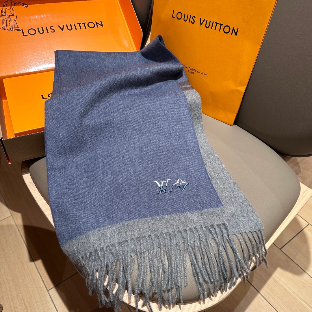 Cheap Louis Vuitton Cashmere Scarf in 218195, $55 USD- [IB218195] - Replica Louis Vuitton Cashmere Scarf