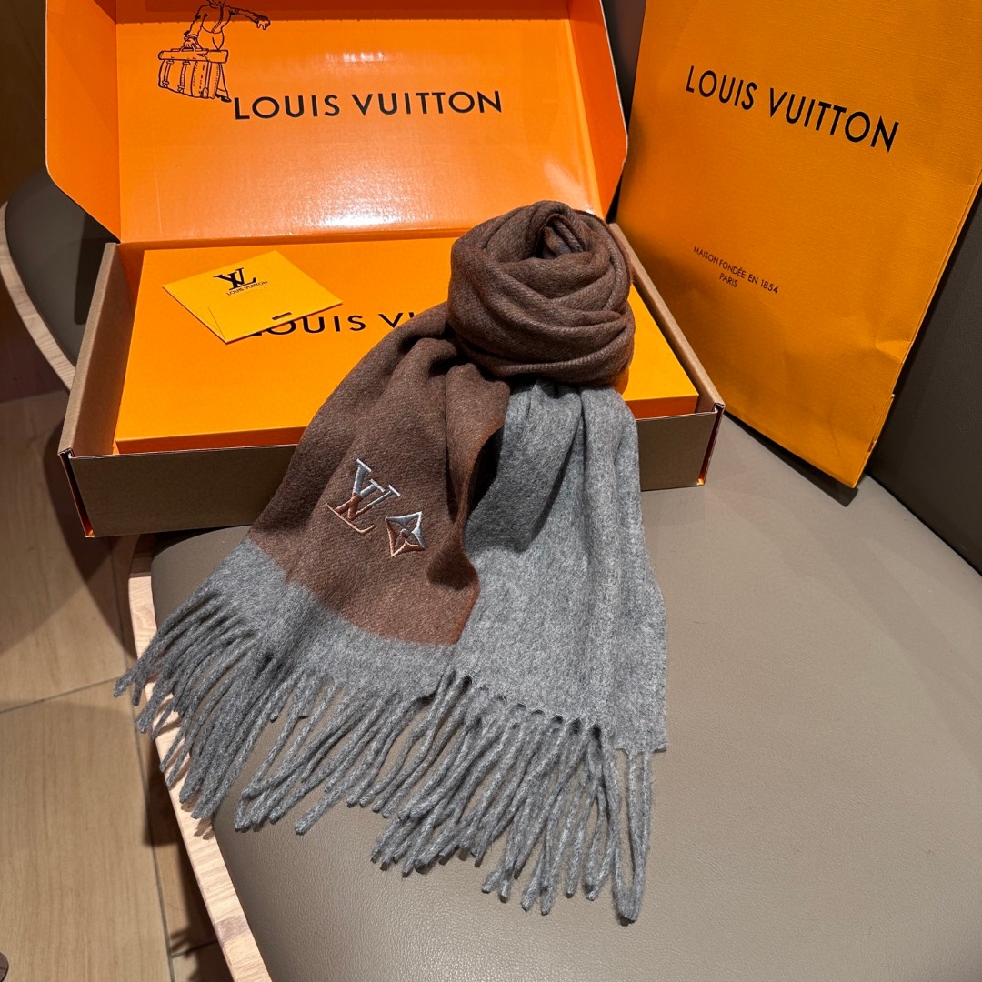 Cheap Louis Vuitton Cashmere Scarf in 218196, $55 USD- [IB218196] - Replica Louis Vuitton Cashmere Scarf