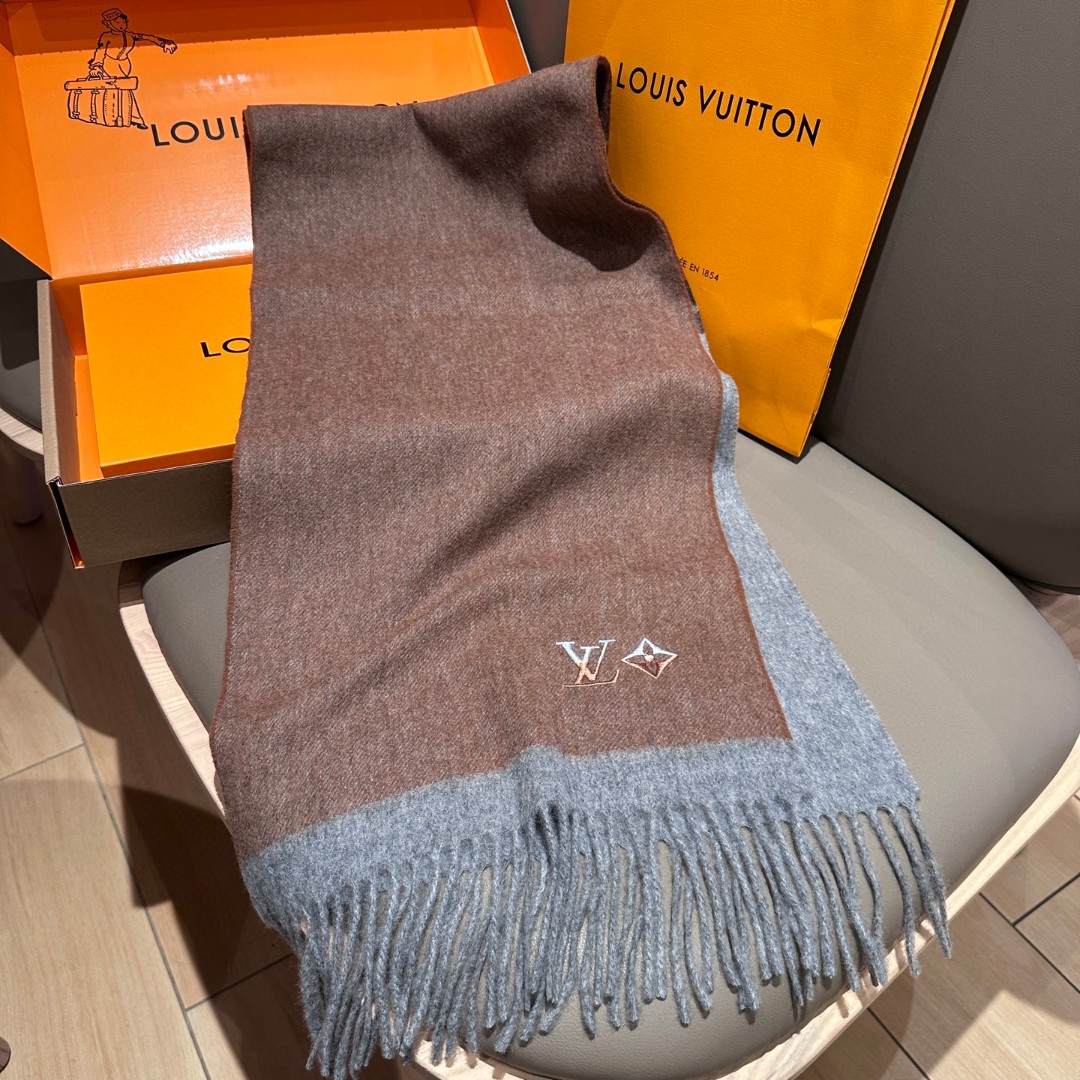 Cheap Louis Vuitton Cashmere Scarf in 218196, $55 USD- [IB218196] - Replica Louis Vuitton Cashmere Scarf