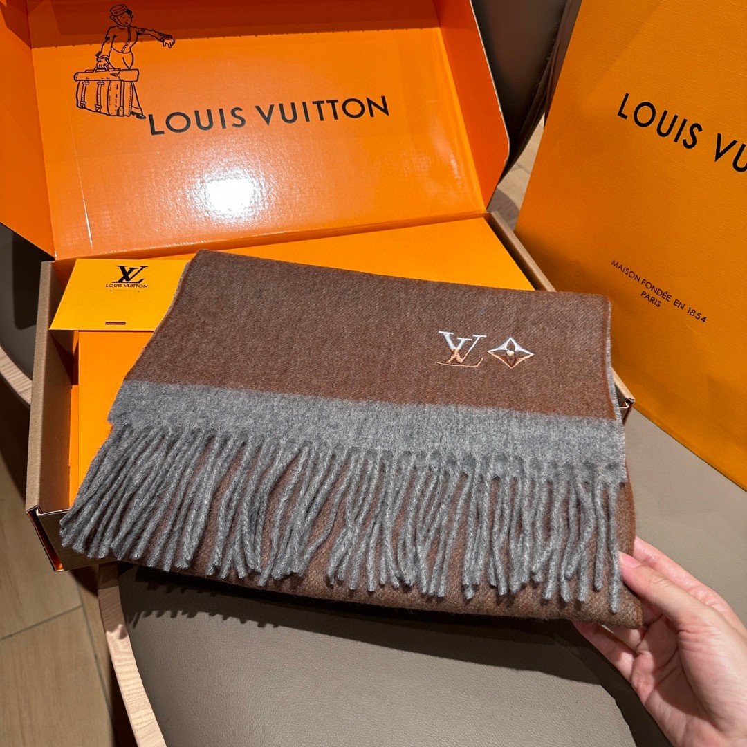 Cheap Louis Vuitton Cashmere Scarf in 218196, $55 USD- [IB218196] - Replica Louis Vuitton Cashmere Scarf