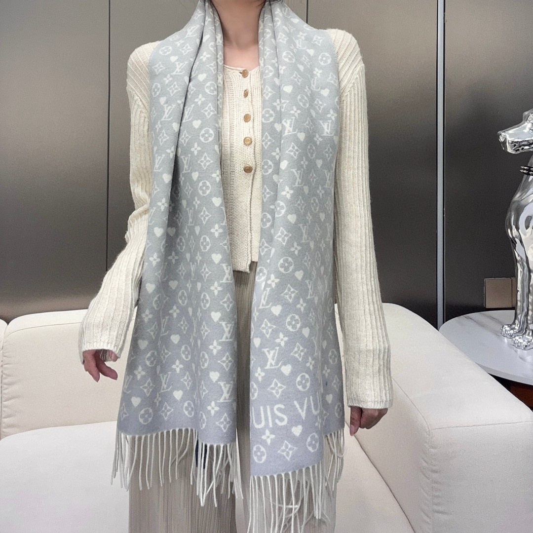 Cheap Louis Vuitton Cashmere Scarf in 218197, $55 USD- [IB218197] - Replica Louis Vuitton Cashmere Scarf