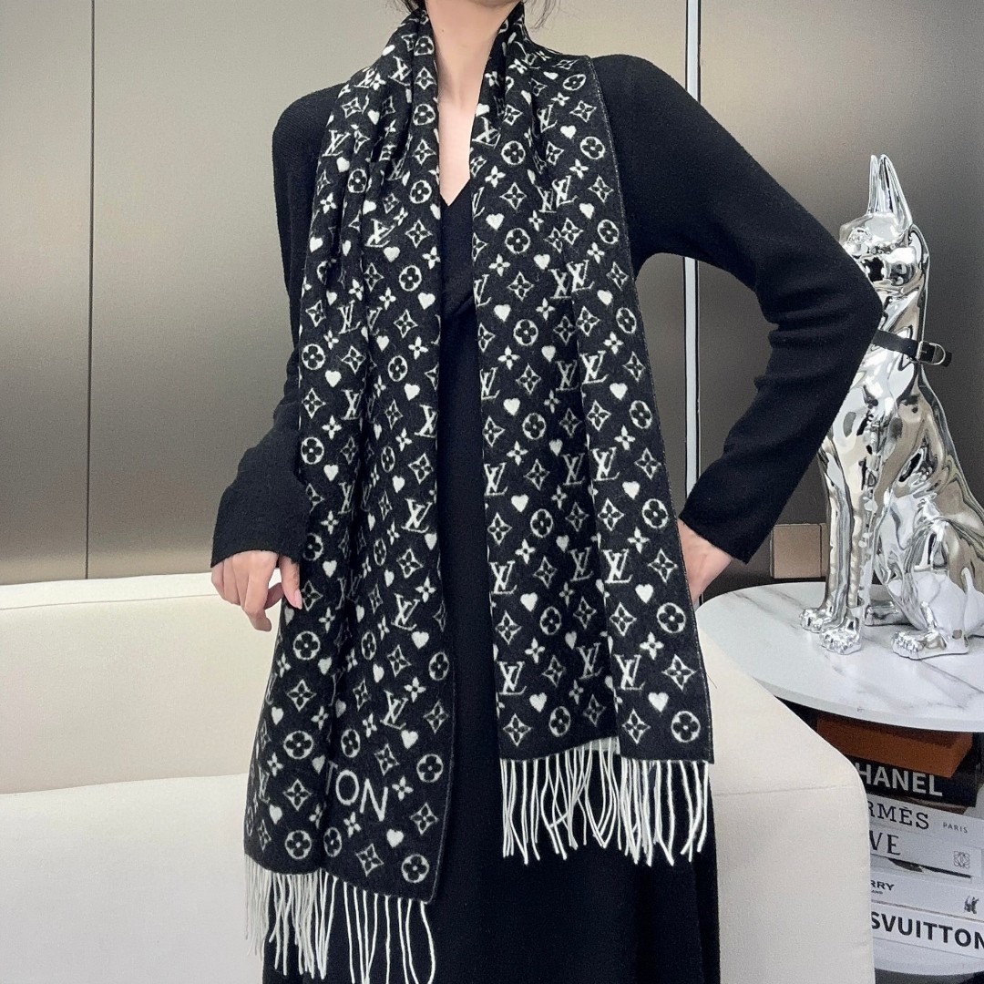 Cheap Louis Vuitton Cashmere Scarf in 218198, $55 USD- [IB218198] - Replica Louis Vuitton Cashmere Scarf