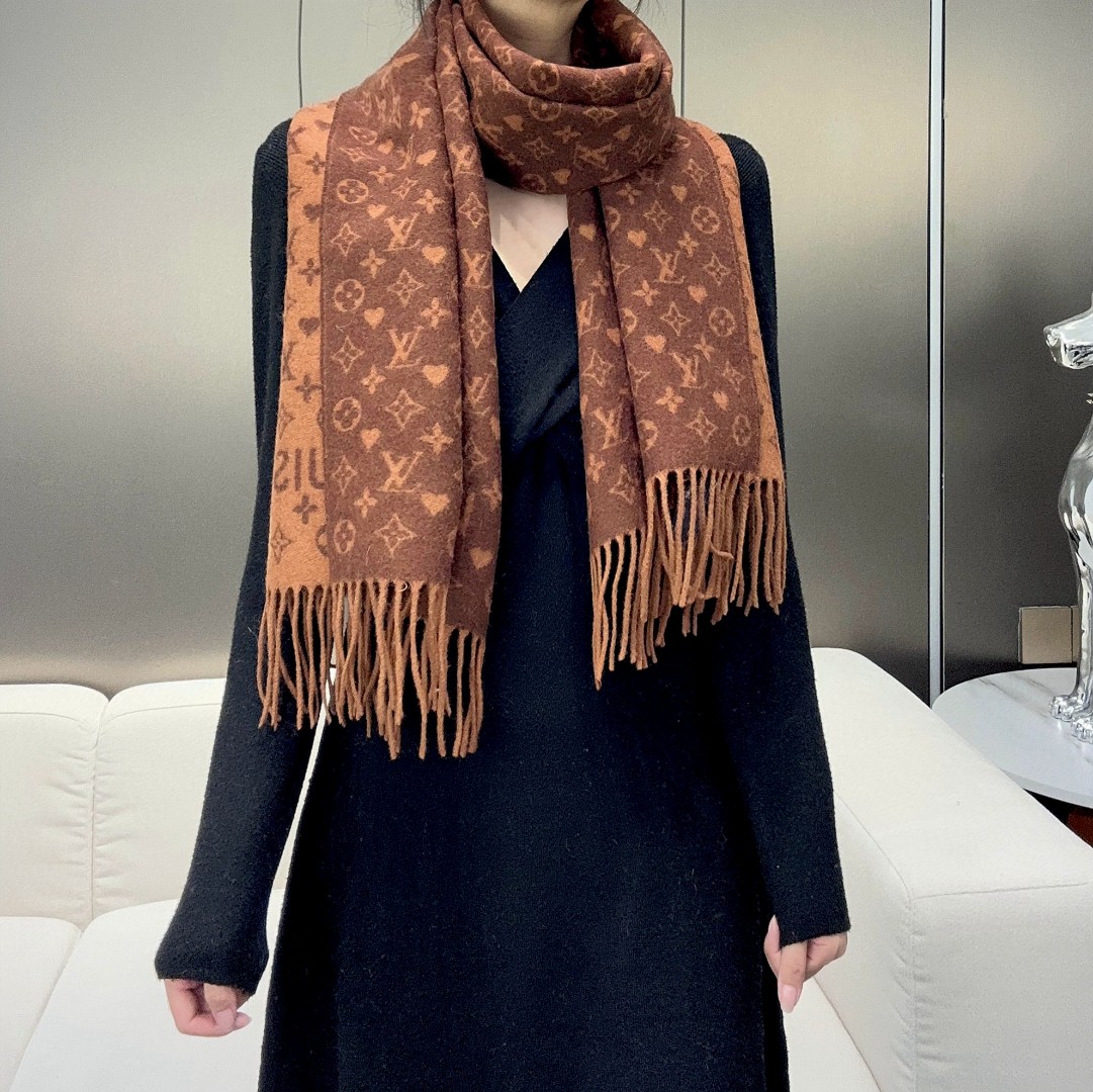 Cheap Louis Vuitton Cashmere Scarf in 218200, $55 USD- [IB218200] - Replica Louis Vuitton Cashmere Scarf