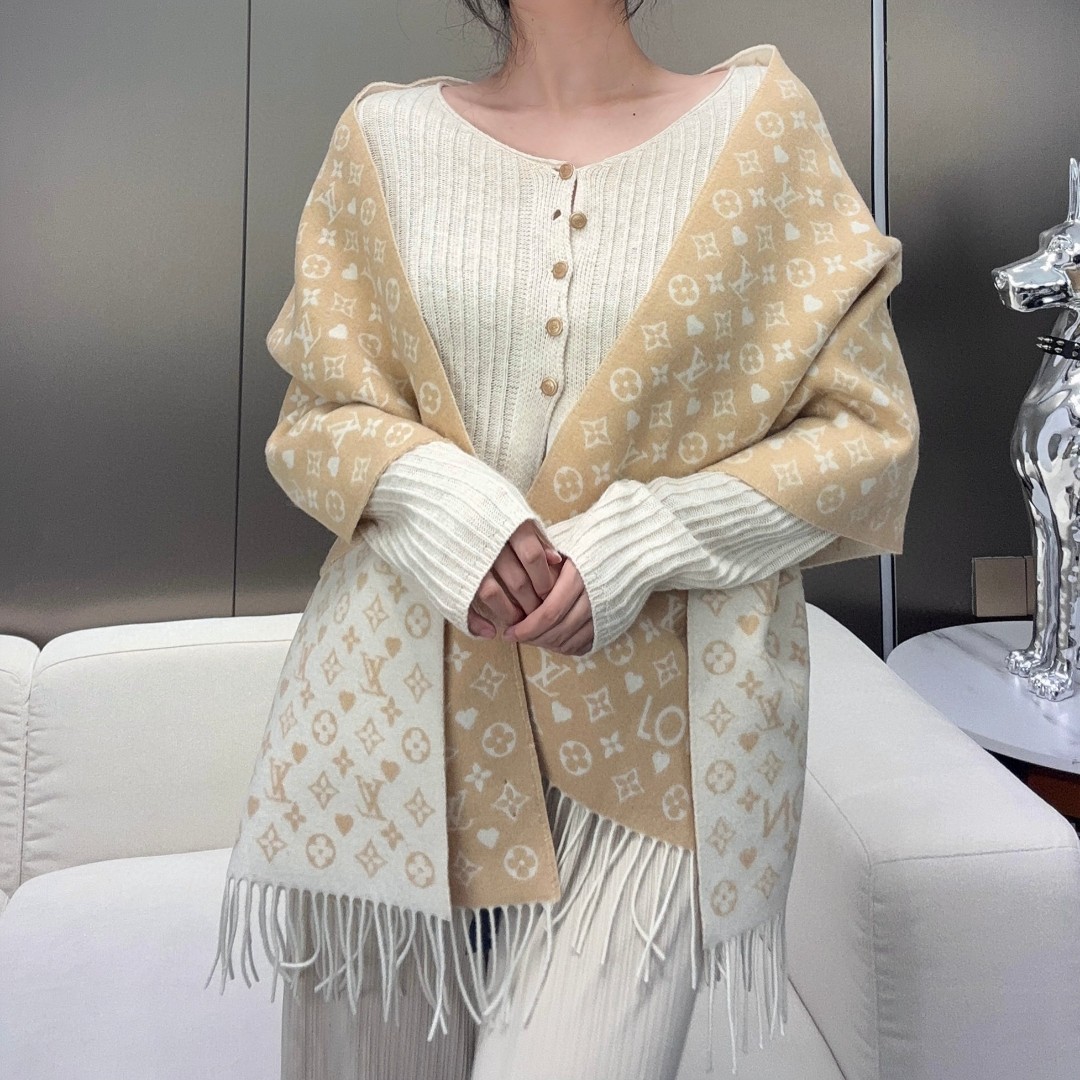 Cheap Louis Vuitton Cashmere Scarf in 218201, $55 USD- [IB218201] - Replica Louis Vuitton Cashmere Scarf