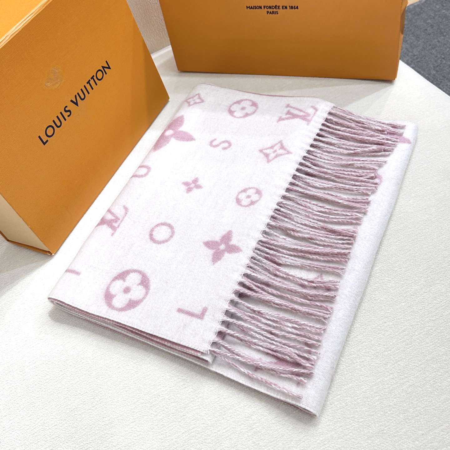 Cheap Louis Vuitton Cashmere Scarf in 218202, $55 USD- [IB218202] - Replica Louis Vuitton Cashmere Scarf