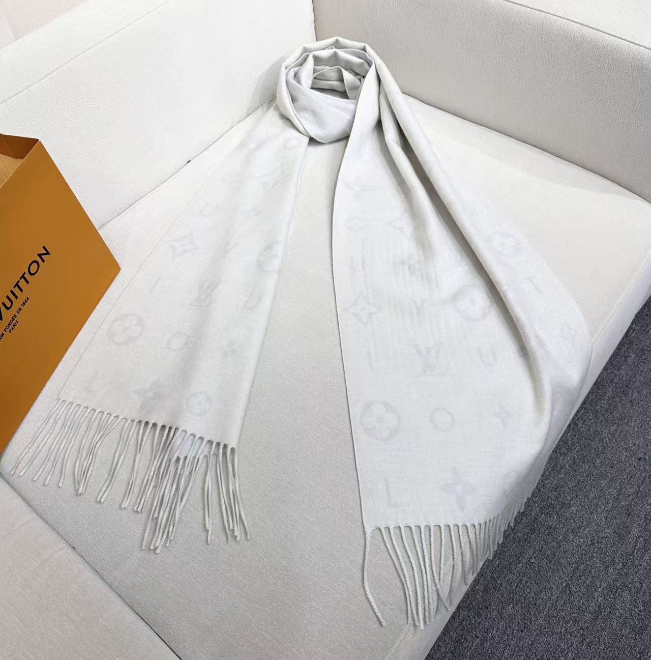 Cheap Louis Vuitton Cashmere Scarf in 218203, $55 USD- [IB218203] - Replica Louis Vuitton Cashmere Scarf