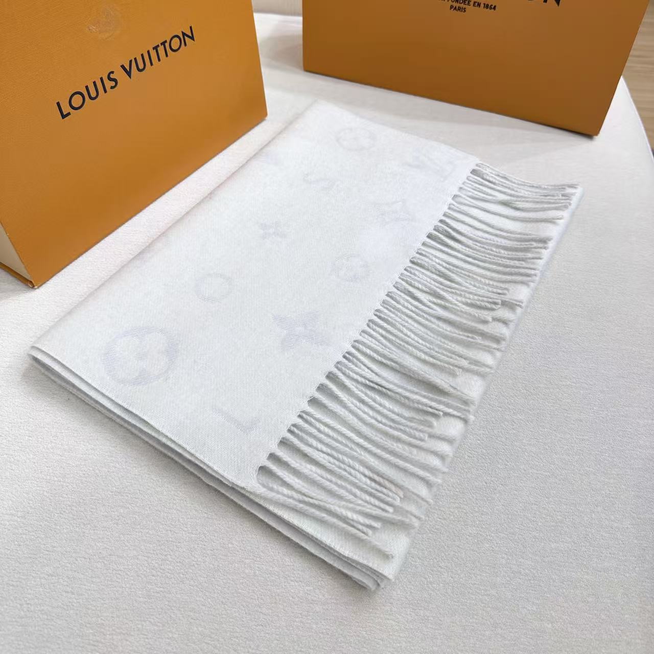 Cheap Louis Vuitton Cashmere Scarf in 218203, $55 USD- [IB218203] - Replica Louis Vuitton Cashmere Scarf