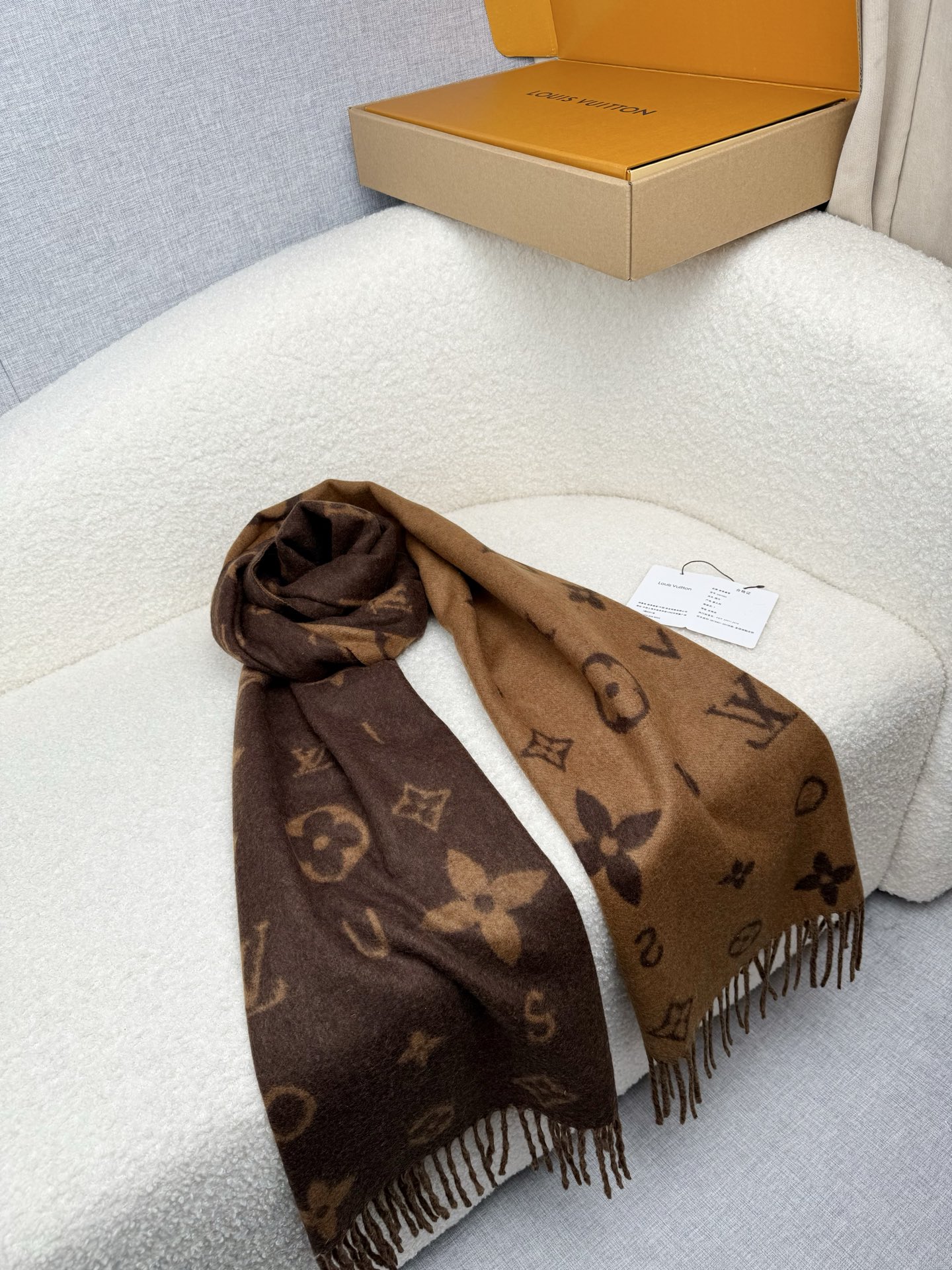 Cheap Louis Vuitton Cashmere Scarf in 218206, $55 USD- [IB218206] - Replica Louis Vuitton Cashmere Scarf