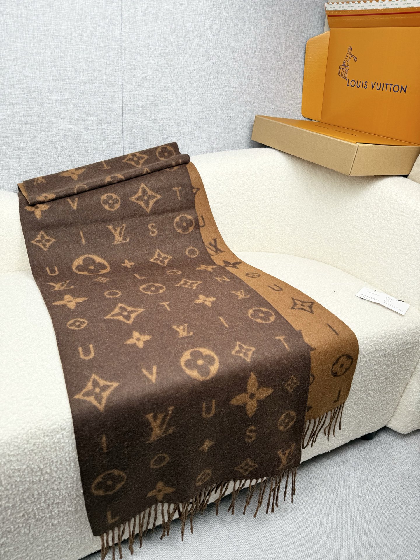 Cheap Louis Vuitton Cashmere Scarf in 218206, $55 USD- [IB218206] - Replica Louis Vuitton Cashmere Scarf