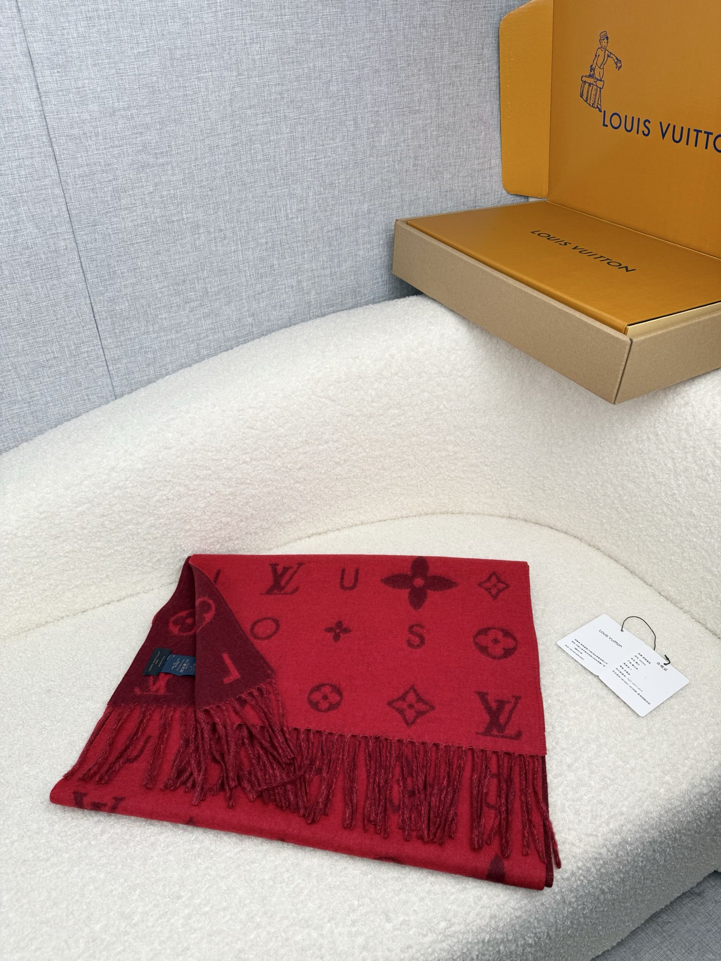 Cheap Louis Vuitton Cashmere Scarf in 218207, $55 USD- [IB218207] - Replica Louis Vuitton Cashmere Scarf