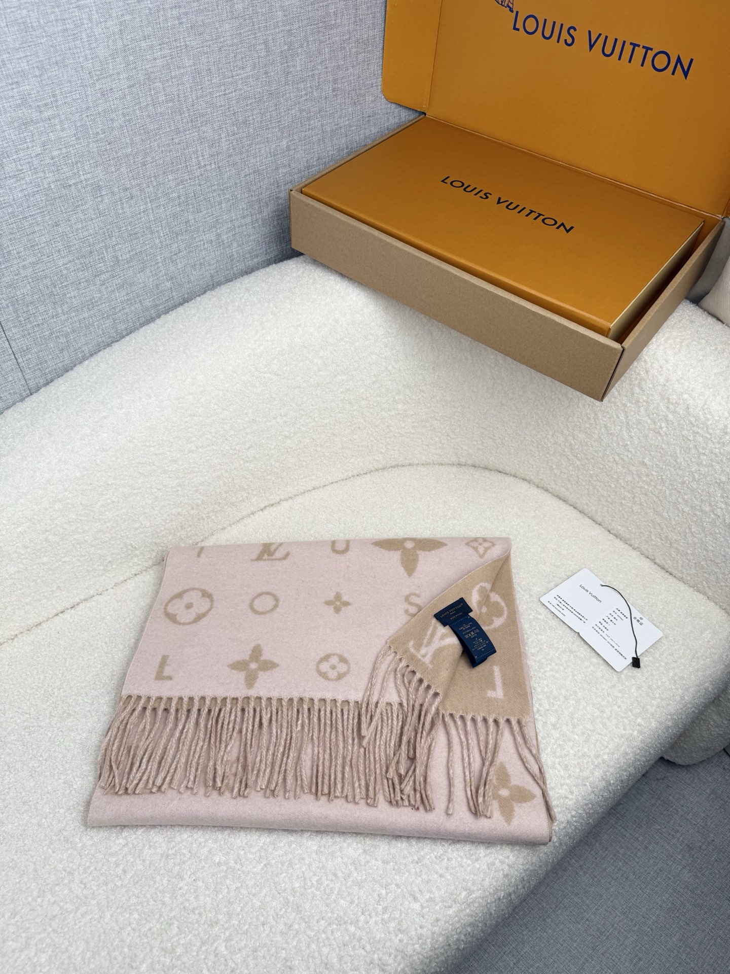 Cheap Louis Vuitton Cashmere Scarf in 218208, $55 USD- [IB218208] - Replica Louis Vuitton Cashmere Scarf
