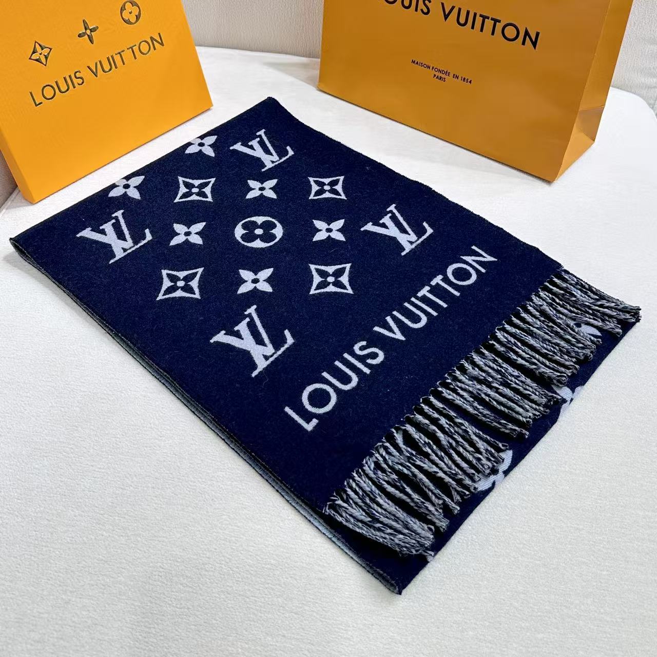 Cheap Louis Vuitton Cashmere Scarf in 218212, $55 USD- [IB218212] - Replica Louis Vuitton Cashmere Scarf