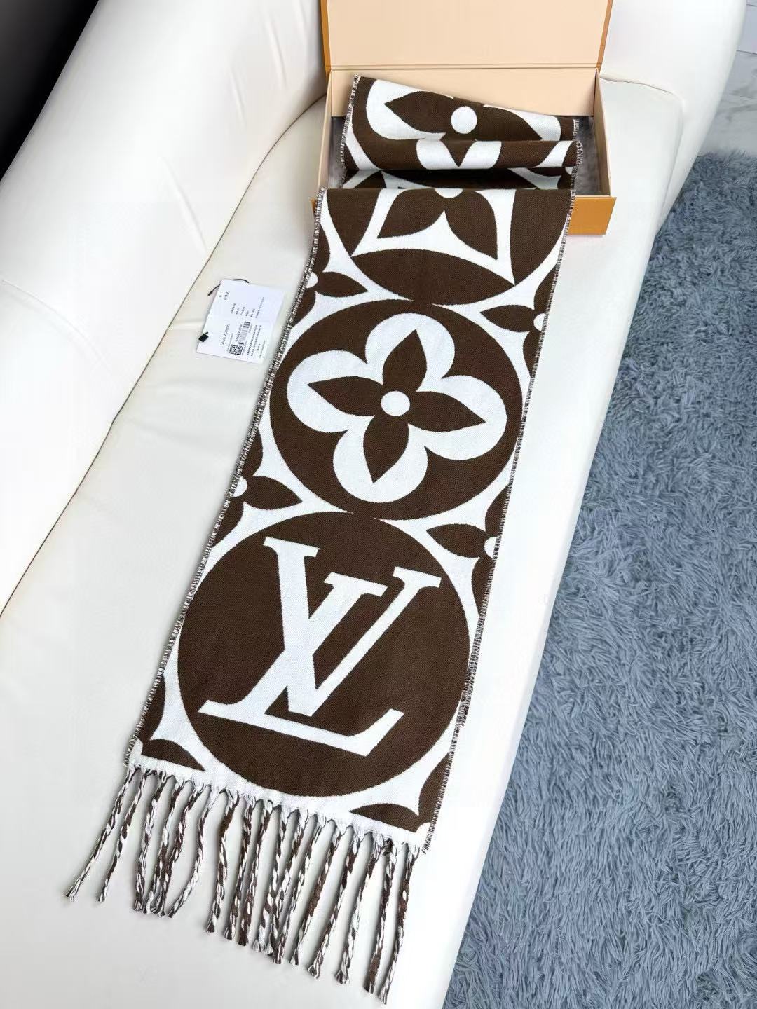 Cheap Louis Vuitton Cashmere Scarf in 218213, $55 USD- [IB218213] - Replica Louis Vuitton Cashmere Scarf