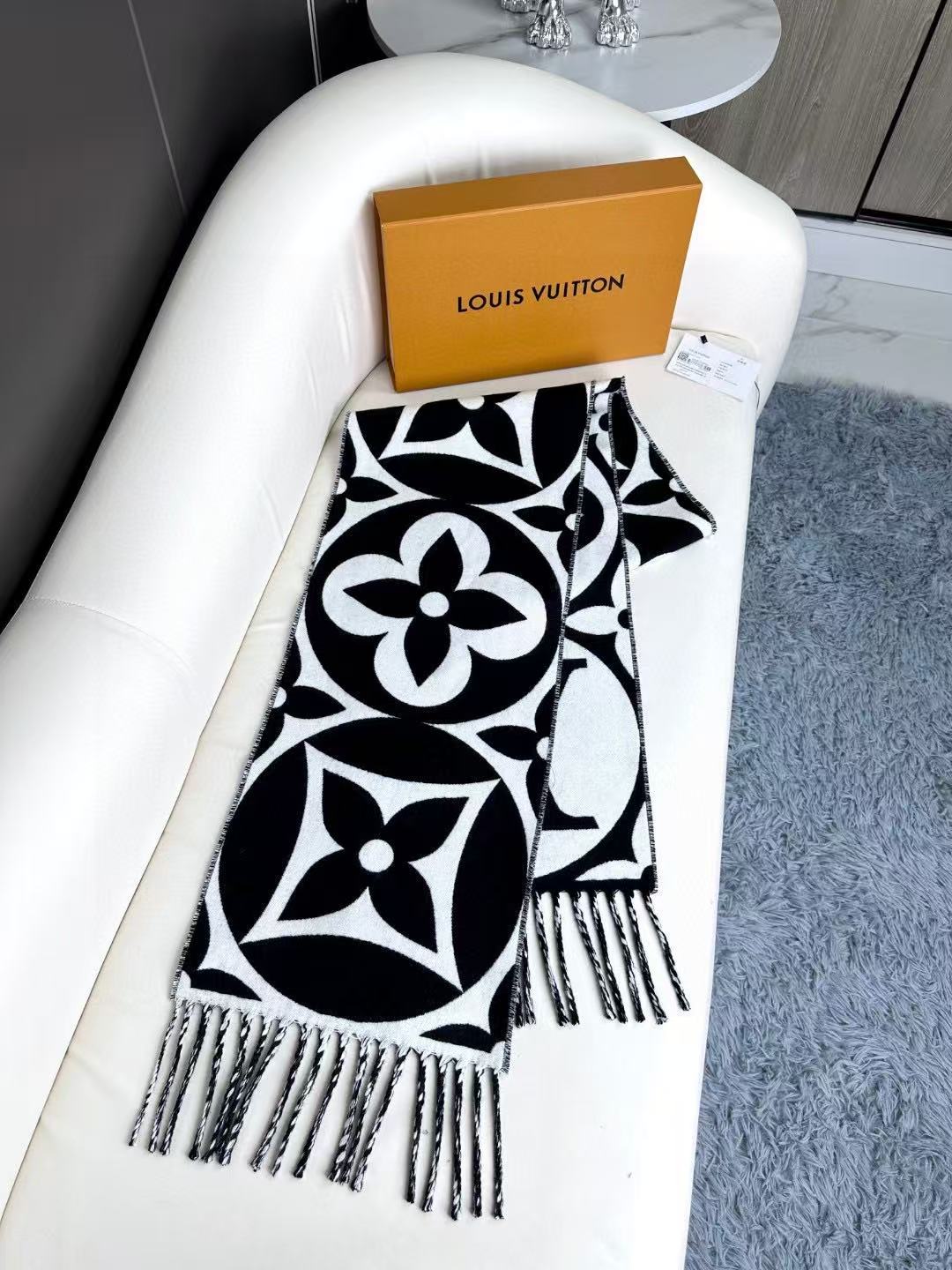 Cheap Louis Vuitton Cashmere Scarf in 218214, $55 USD- [IB218214] - Replica Louis Vuitton Cashmere Scarf