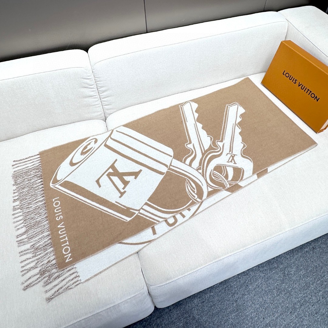 Cheap Louis Vuitton Cashmere Scarf in 218216, $55 USD- [IB218216] - Replica Louis Vuitton Cashmere Scarf