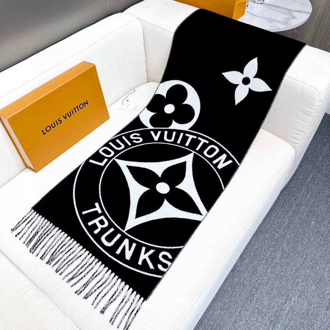 Cheap Louis Vuitton Cashmere Scarf in 218217, $55 USD- [IB218217] - Replica Louis Vuitton Cashmere Scarf