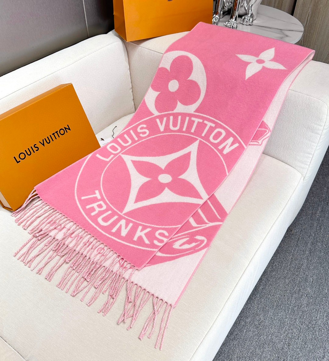 Cheap Louis Vuitton Cashmere Scarf in 218218, $55 USD- [IB218218] - Replica Louis Vuitton Cashmere Scarf