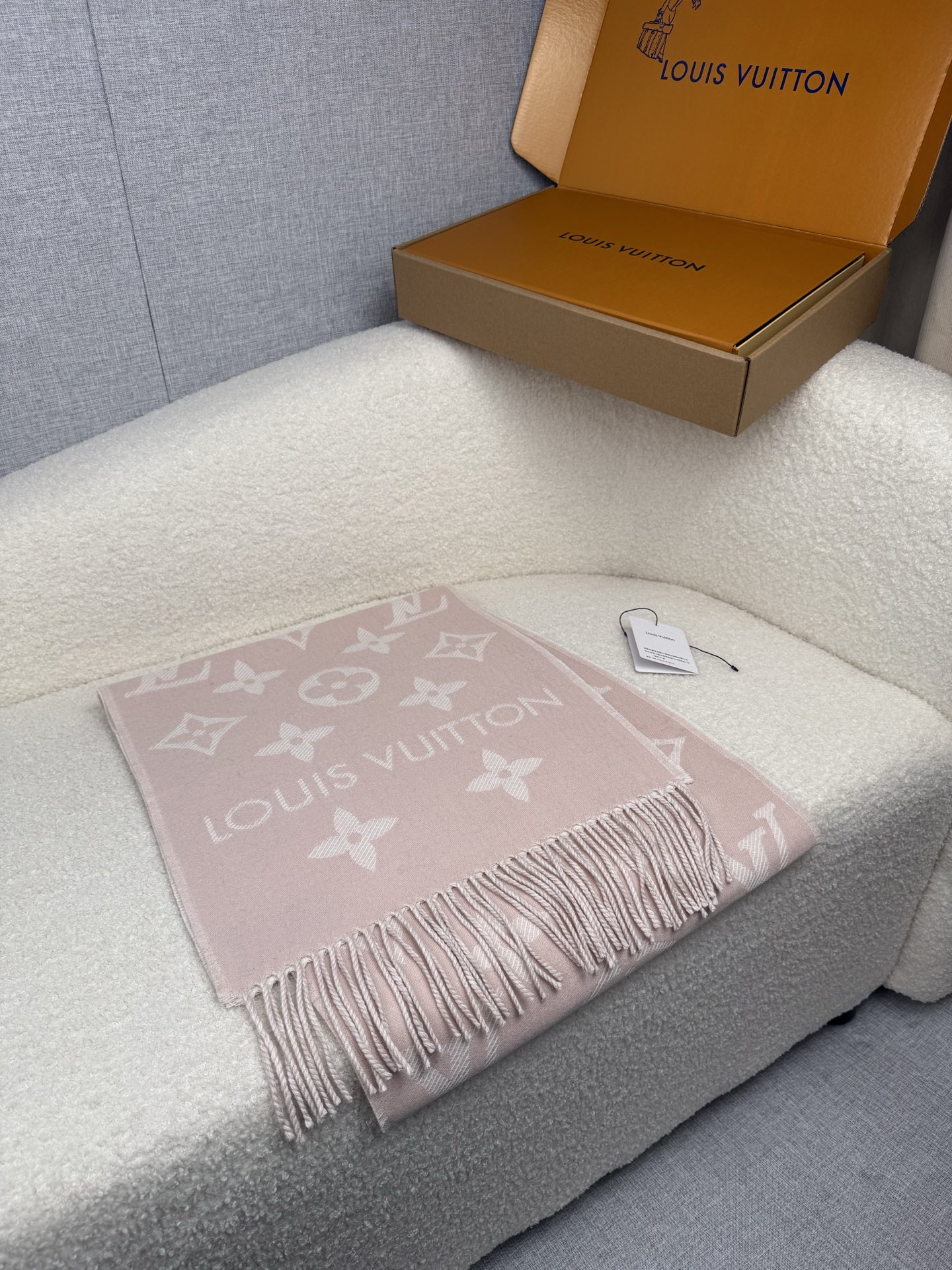 Cheap Louis Vuitton Cashmere Scarf in 218219, $55 USD- [IB218219] - Replica Louis Vuitton Cashmere Scarf