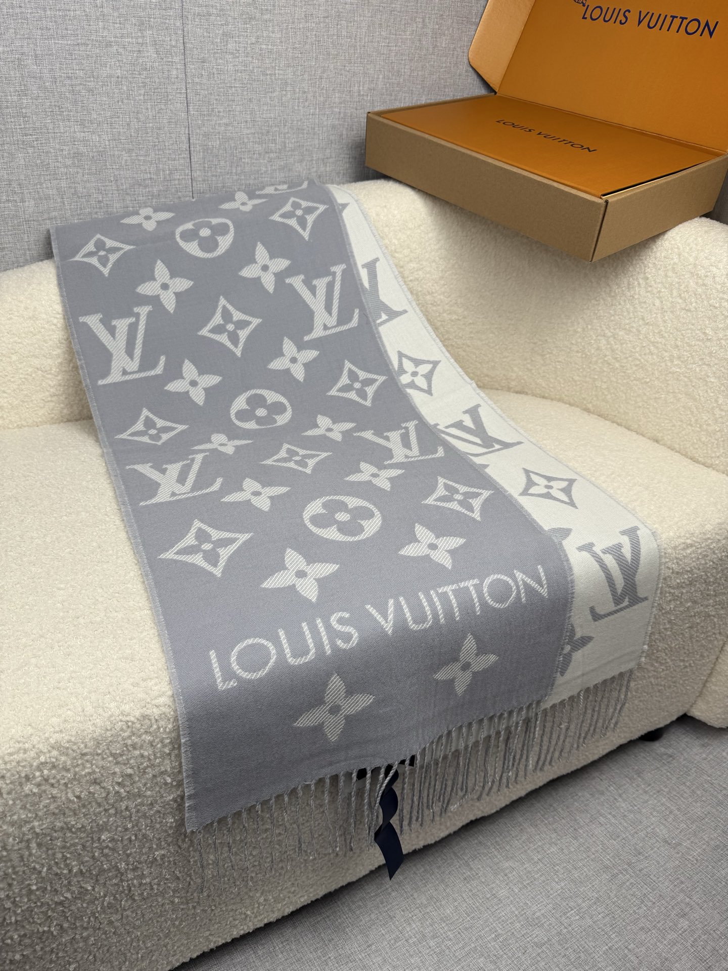 Cheap Louis Vuitton Cashmere Scarf in 218221, $55 USD- [IB218221] - Replica Louis Vuitton Cashmere Scarf
