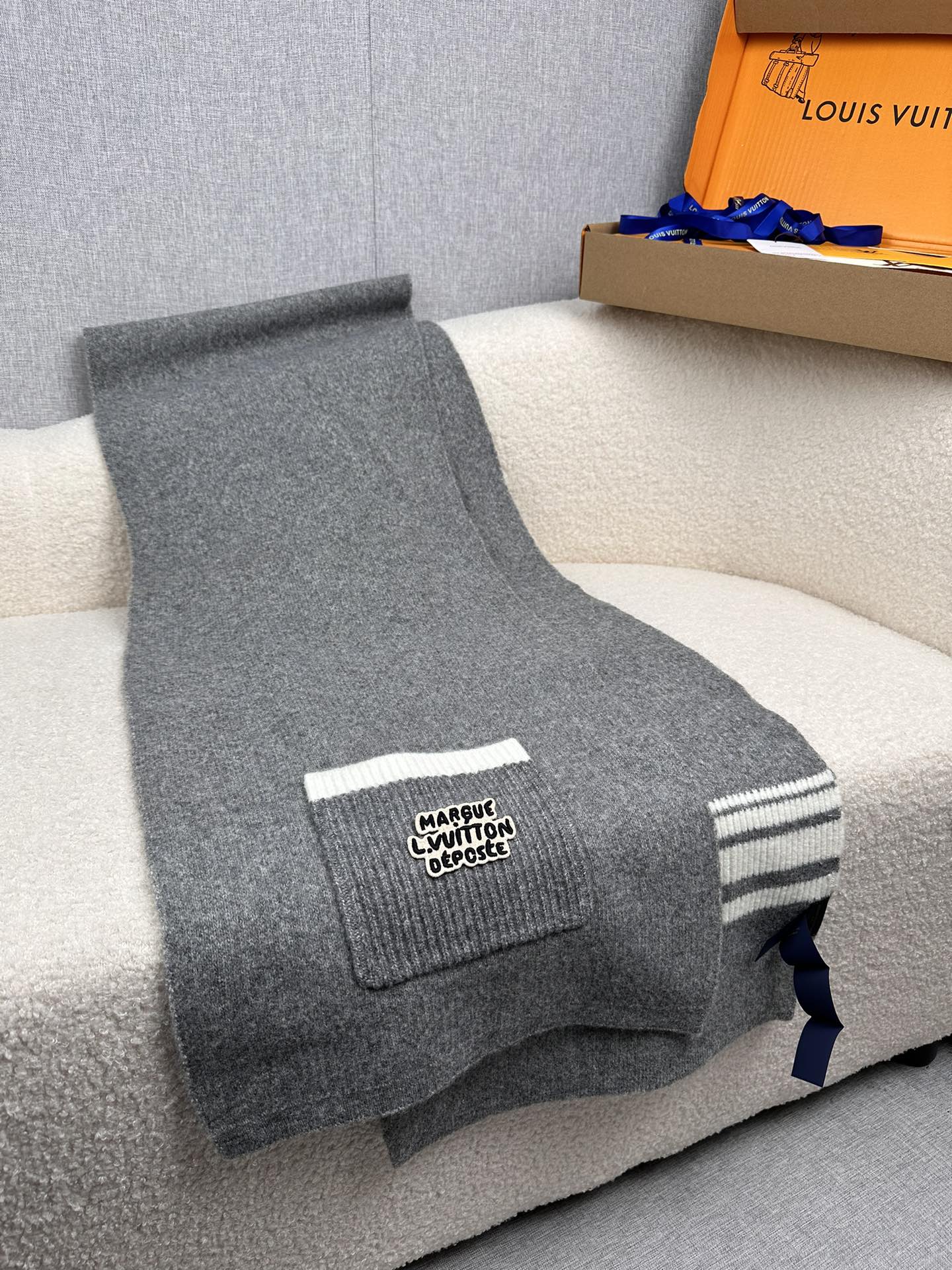 Cheap Louis Vuitton Cashmere Scarf in 218222, $55 USD- [IB218222] - Replica Louis Vuitton Cashmere Scarf
