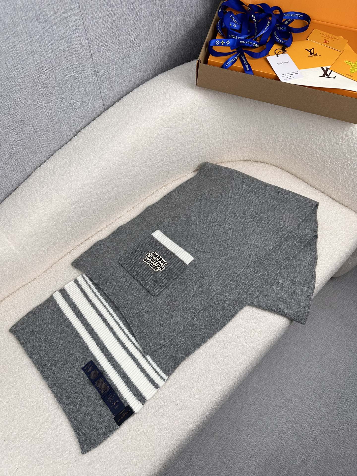 Cheap Louis Vuitton Cashmere Scarf in 218222, $55 USD- [IB218222] - Replica Louis Vuitton Cashmere Scarf