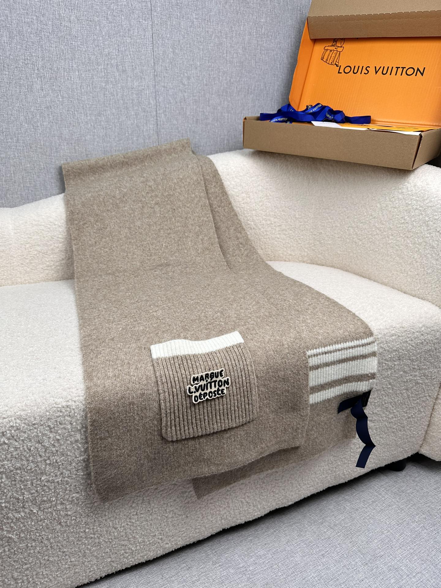 Cheap Louis Vuitton Cashmere Scarf in 218223, $55 USD- [IB218223] - Replica Louis Vuitton Cashmere Scarf