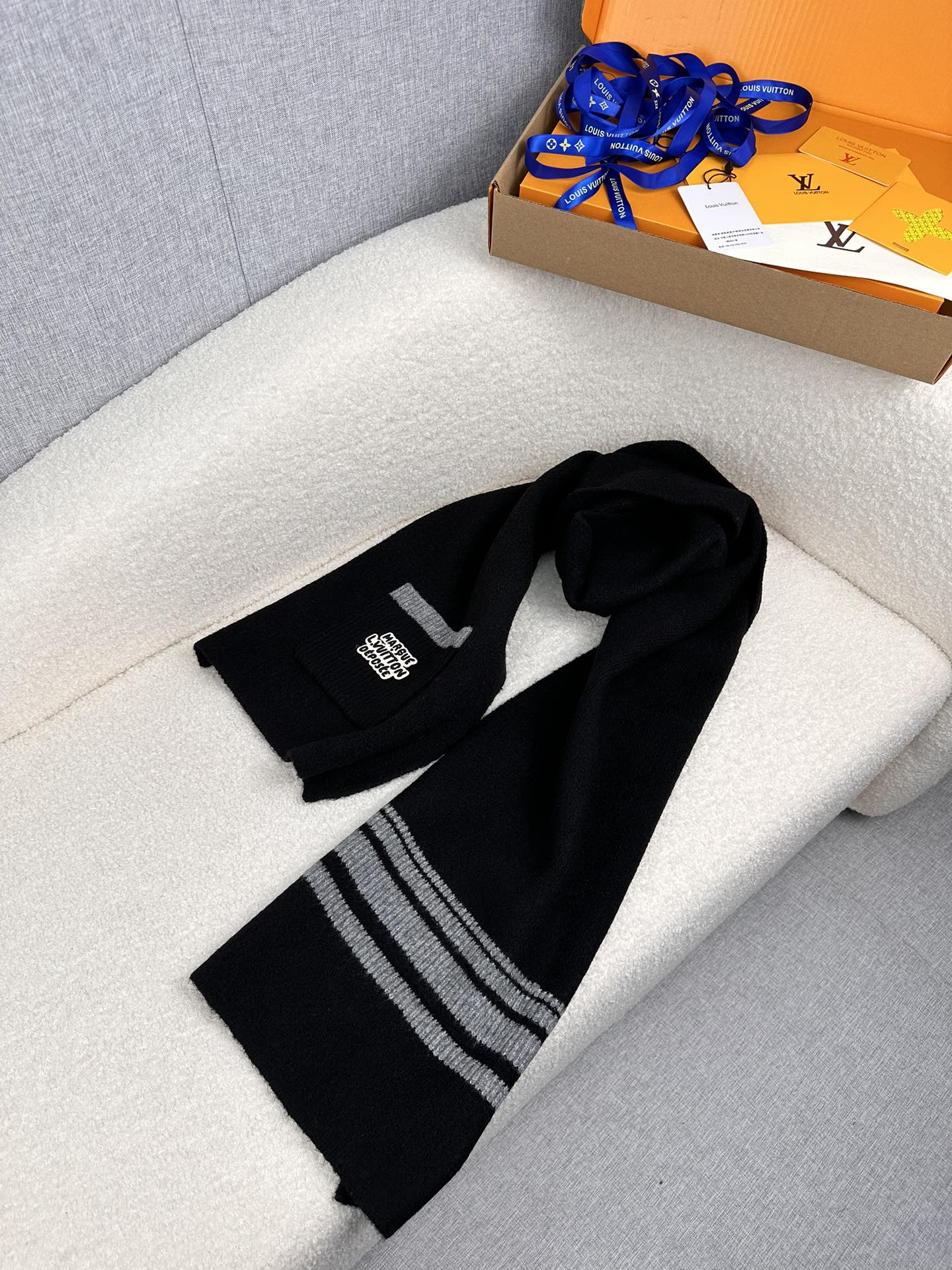 Cheap Louis Vuitton Cashmere Scarf in 218224, $55 USD- [IB218224] - Replica Louis Vuitton Cashmere Scarf