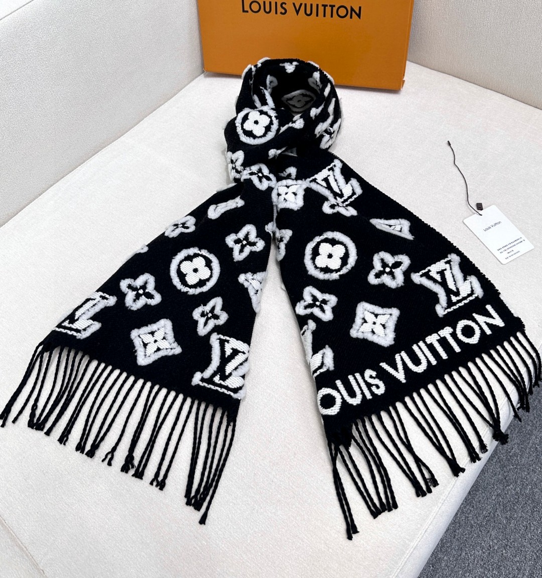Cheap Louis Vuitton Cashmere Scarf in 218227, $55 USD- [IB218227] - Replica Louis Vuitton Cashmere Scarf