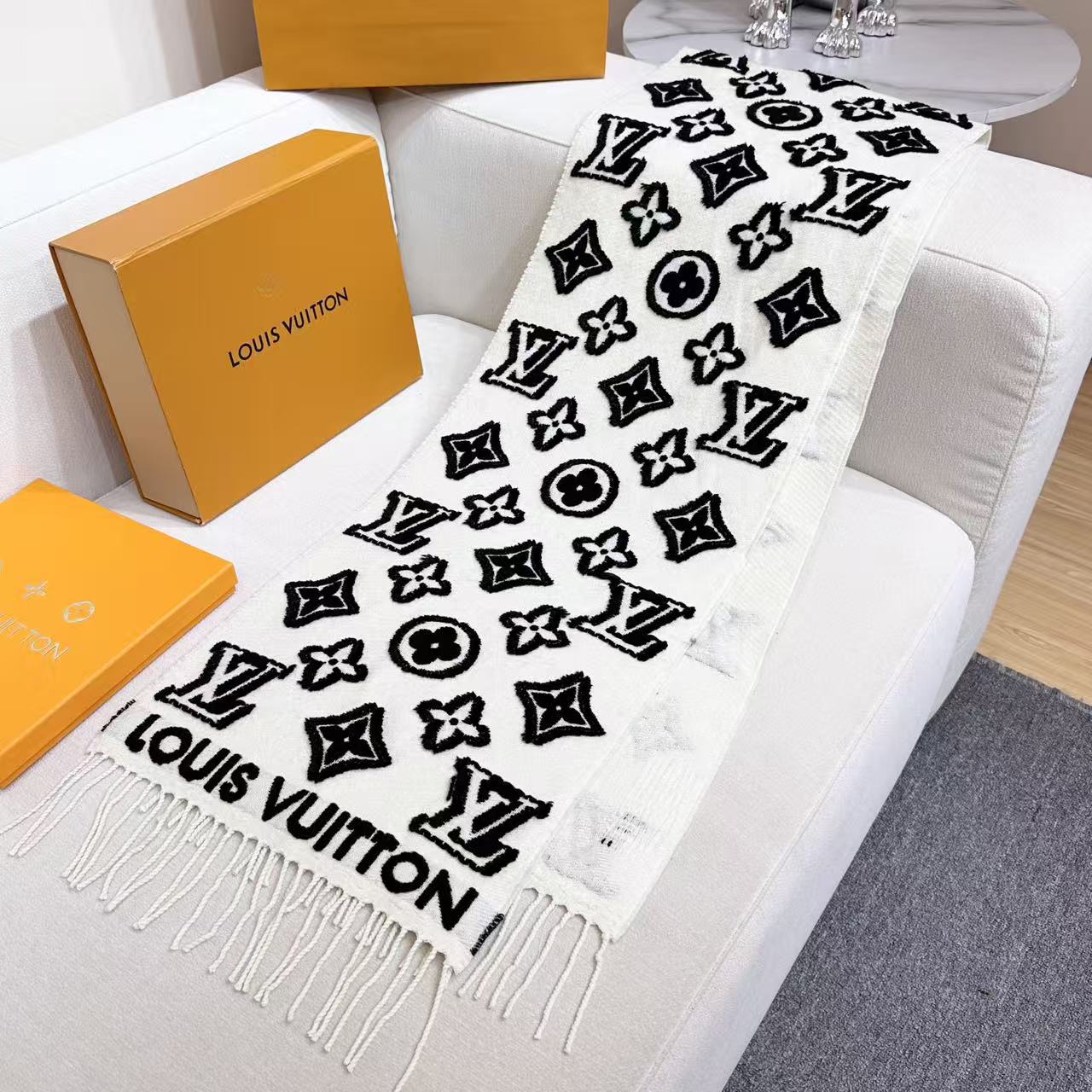 Cheap Louis Vuitton Cashmere Scarf in 218228, $55 USD- [IB218228] - Replica Louis Vuitton Cashmere Scarf