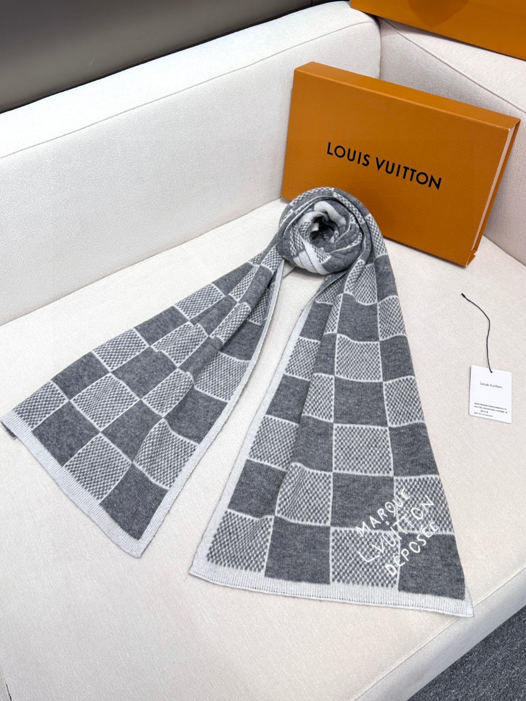 Cheap Louis Vuitton Cashmere Scarf in 218229, $55 USD- [IB218229] - Replica Louis Vuitton Cashmere Scarf