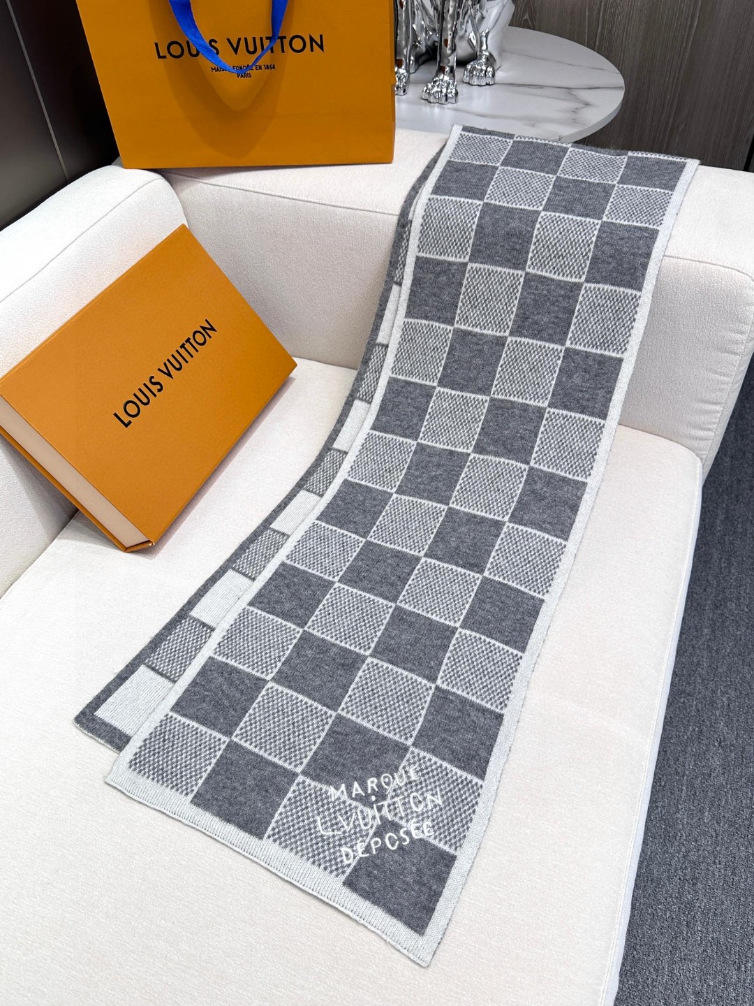 Cheap Louis Vuitton Cashmere Scarf in 218229, $55 USD- [IB218229] - Replica Louis Vuitton Cashmere Scarf