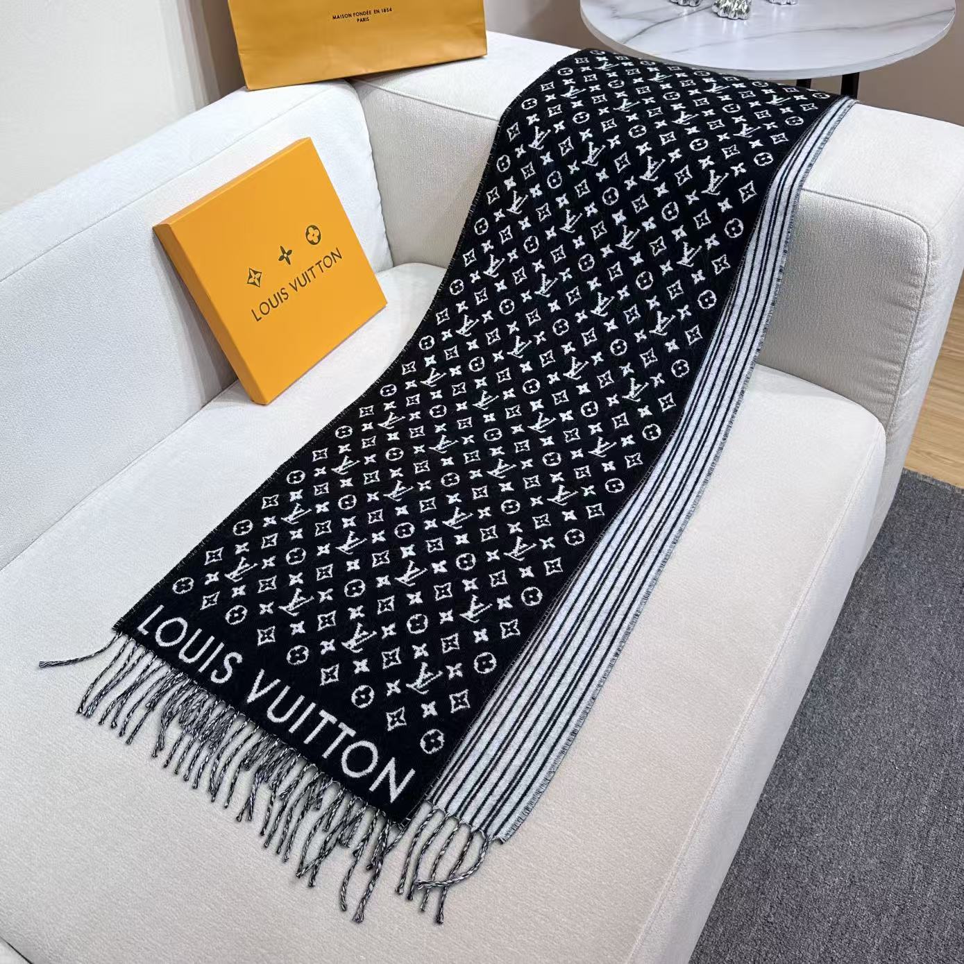 Cheap Louis Vuitton Cashmere Scarf in 218231, $55 USD- [IB218231] - Replica Louis Vuitton Cashmere Scarf
