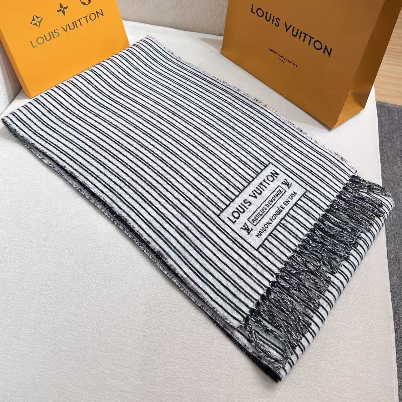 Cheap Louis Vuitton Cashmere Scarf in 218231, $55 USD- [IB218231] - Replica Louis Vuitton Cashmere Scarf