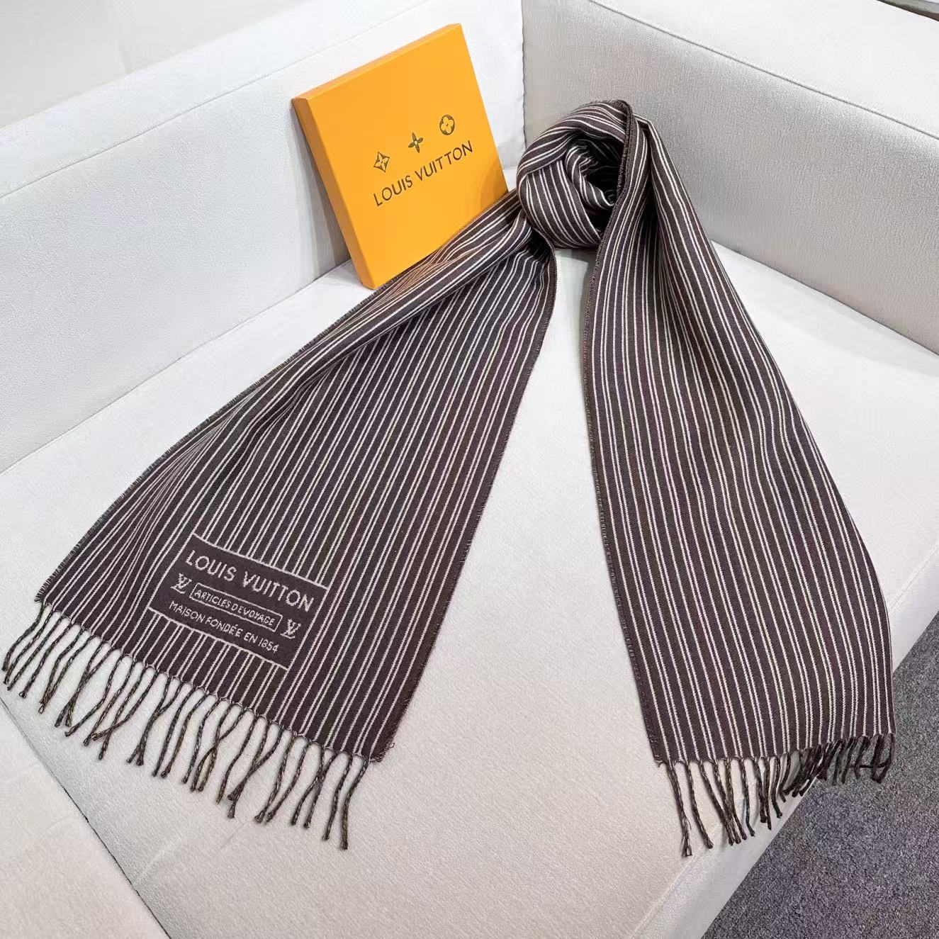 Cheap Louis Vuitton Cashmere Scarf in 218236, $55 USD- [IB218236] - Replica Louis Vuitton Cashmere Scarf