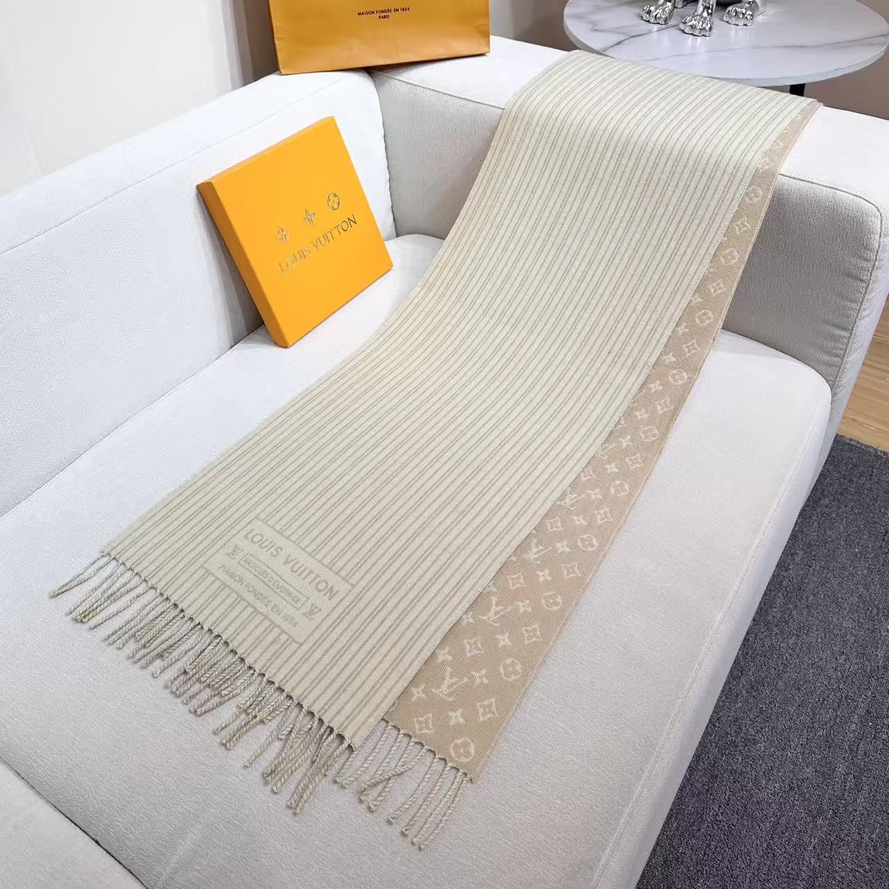 Cheap Louis Vuitton Cashmere Scarf in 218237, $55 USD- [IB218237] - Replica Louis Vuitton Cashmere Scarf