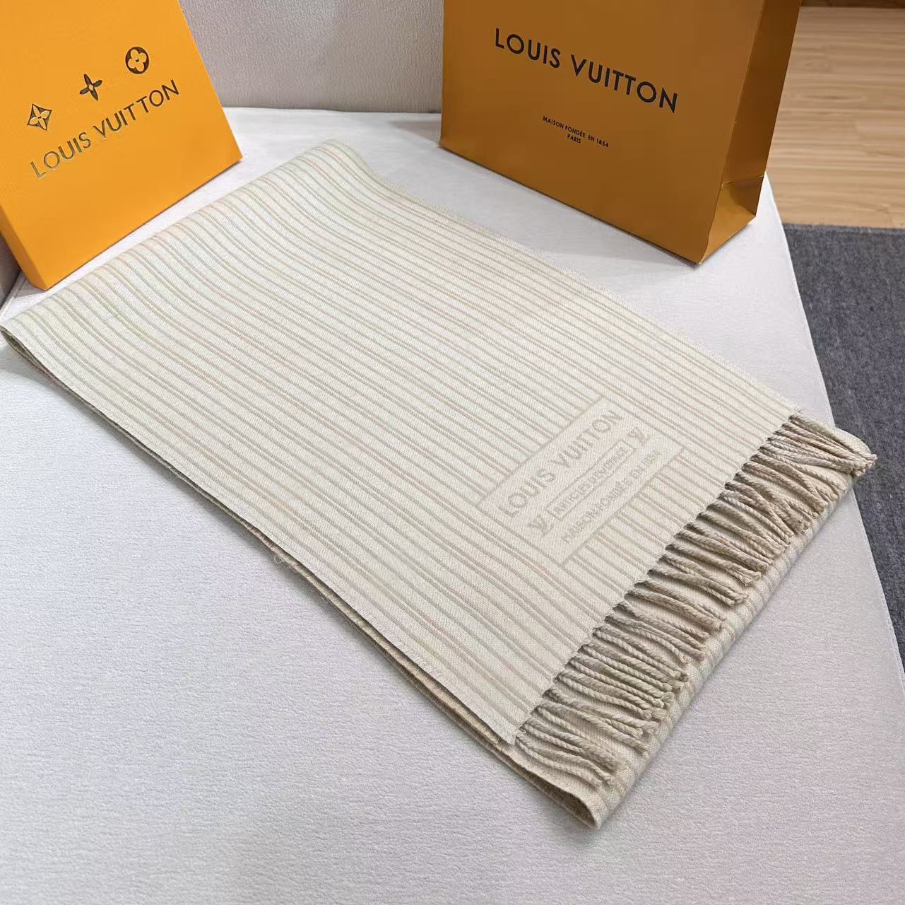 Cheap Louis Vuitton Cashmere Scarf in 218237, $55 USD- [IB218237] - Replica Louis Vuitton Cashmere Scarf