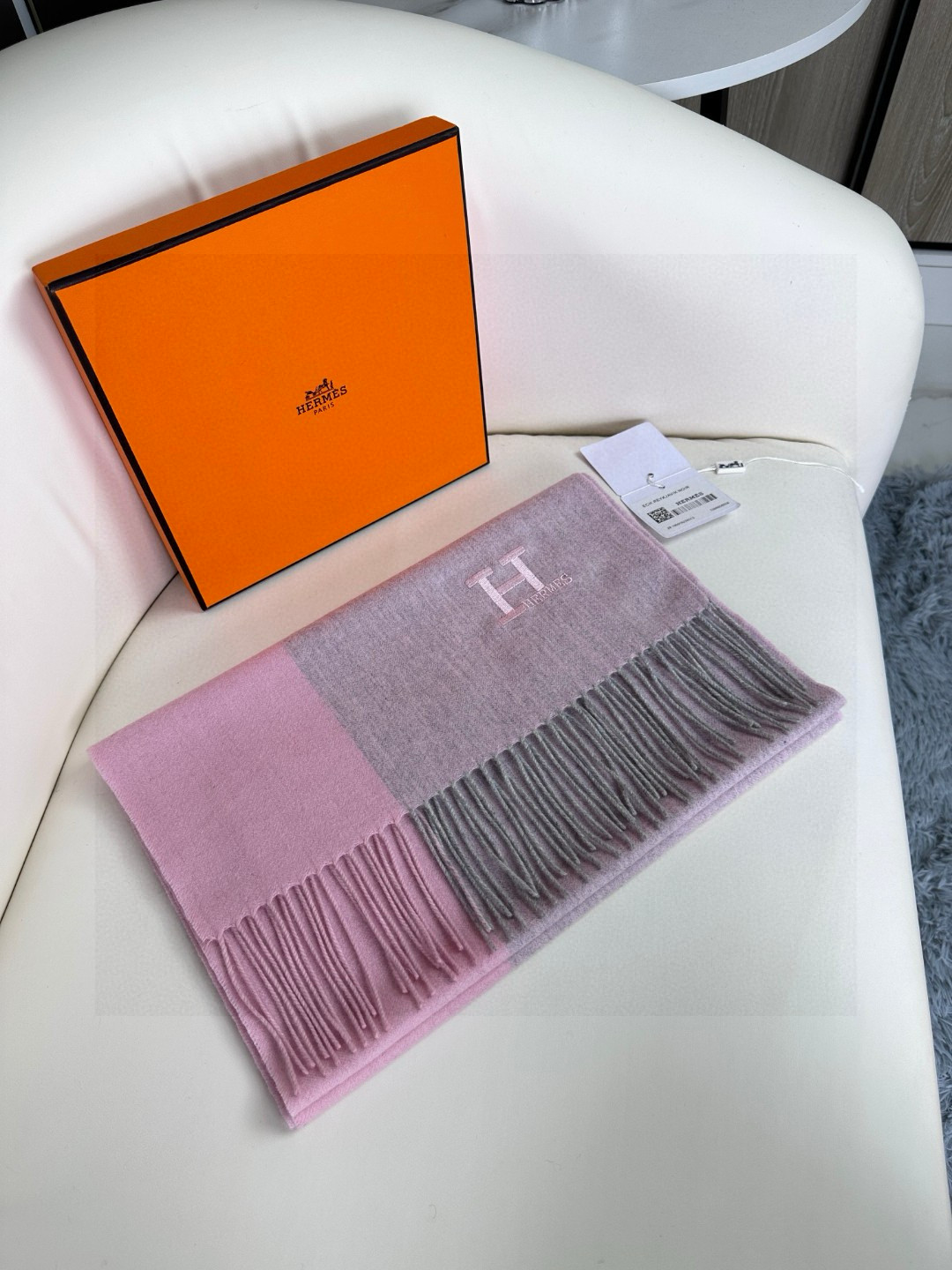 Cheap Hermes Cashmere scarf in 218248, $55 USD- [IB218248] - Replica Hermes Cashmere scarf