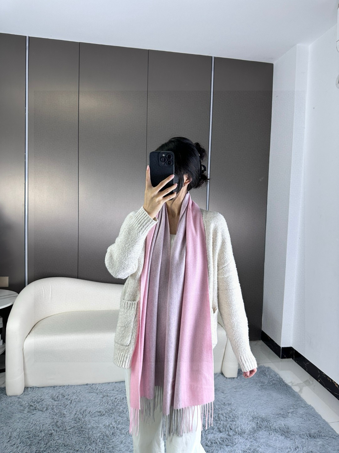 Cheap Hermes Cashmere scarf in 218248, $55 USD- [IB218248] - Replica Hermes Cashmere scarf