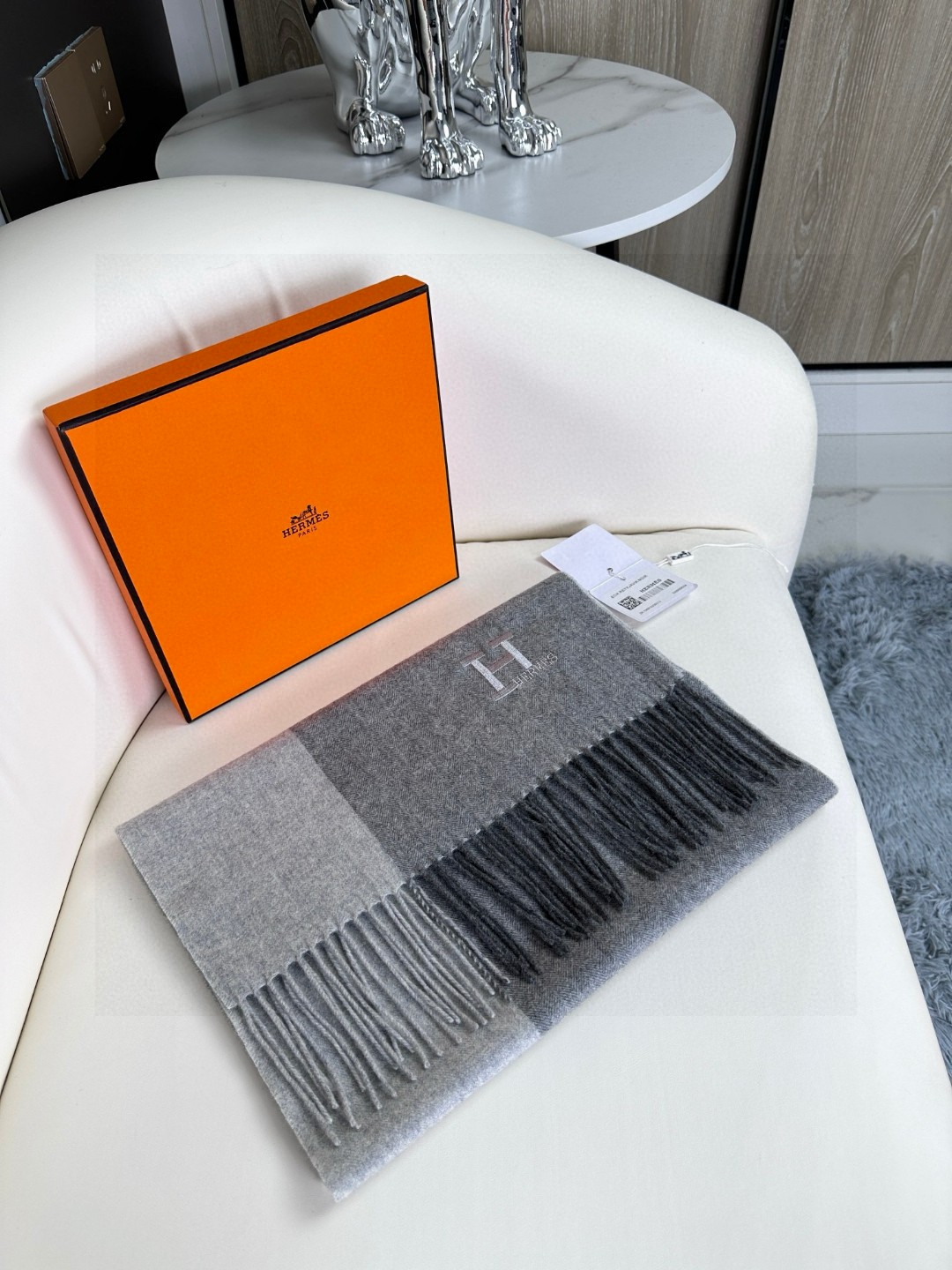 Cheap Hermes Cashmere scarf in 218250, $55 USD- [IB218250] - Replica Hermes Cashmere scarf