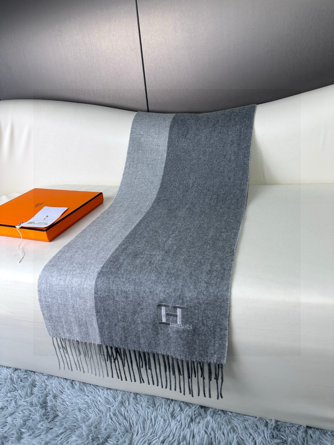 Cheap Hermes Cashmere scarf in 218250, $55 USD- [IB218250] - Replica Hermes Cashmere scarf