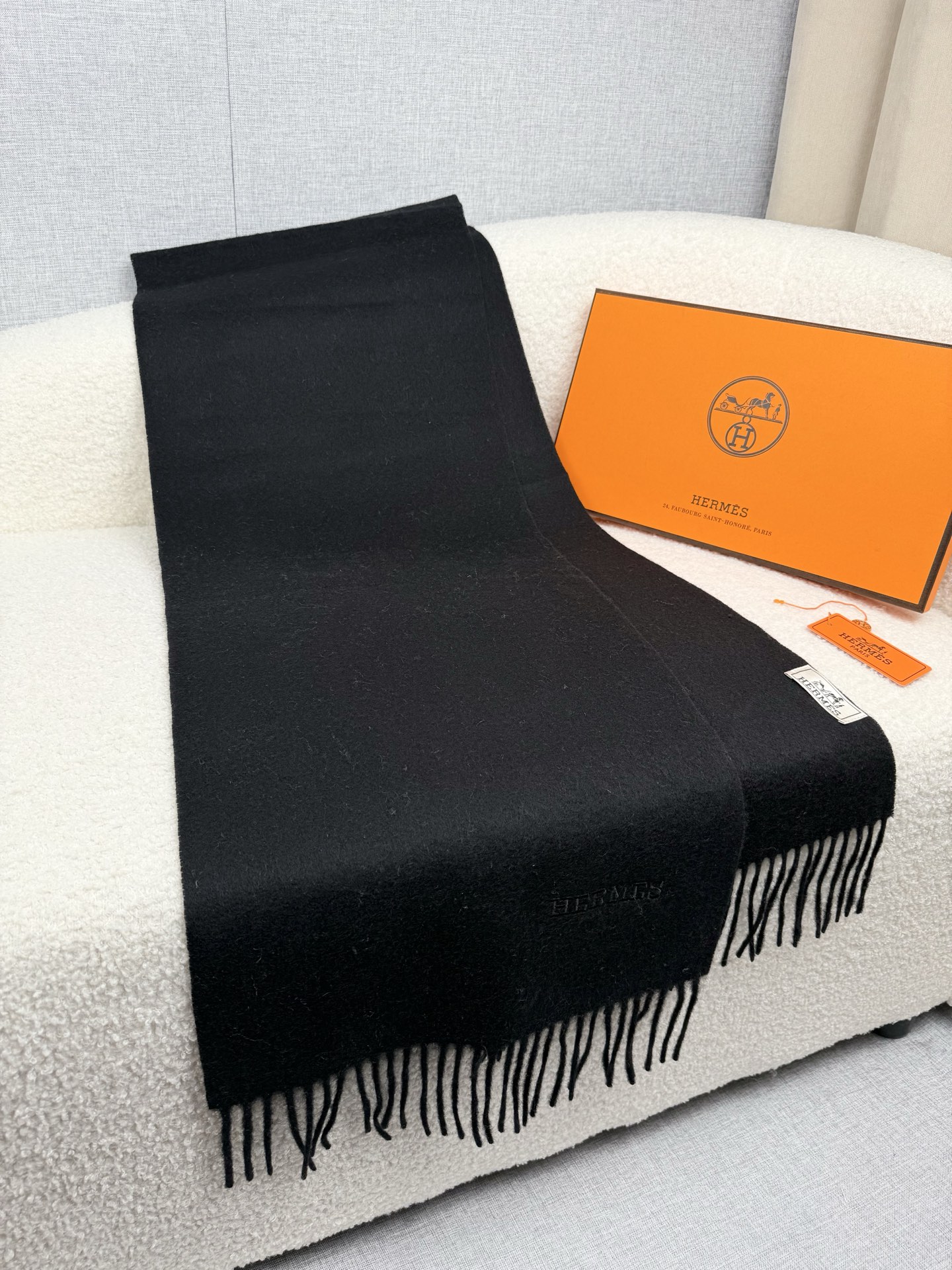Cheap Hermes Cashmere scarf in 218261, $55 USD- [IB218261] - Replica Hermes Cashmere scarf